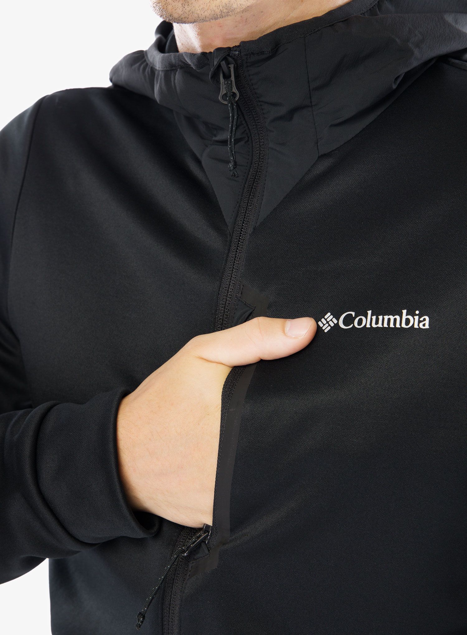 Mikina s kapucí Columbia Tech Fleece Full Zip Hoodie - black