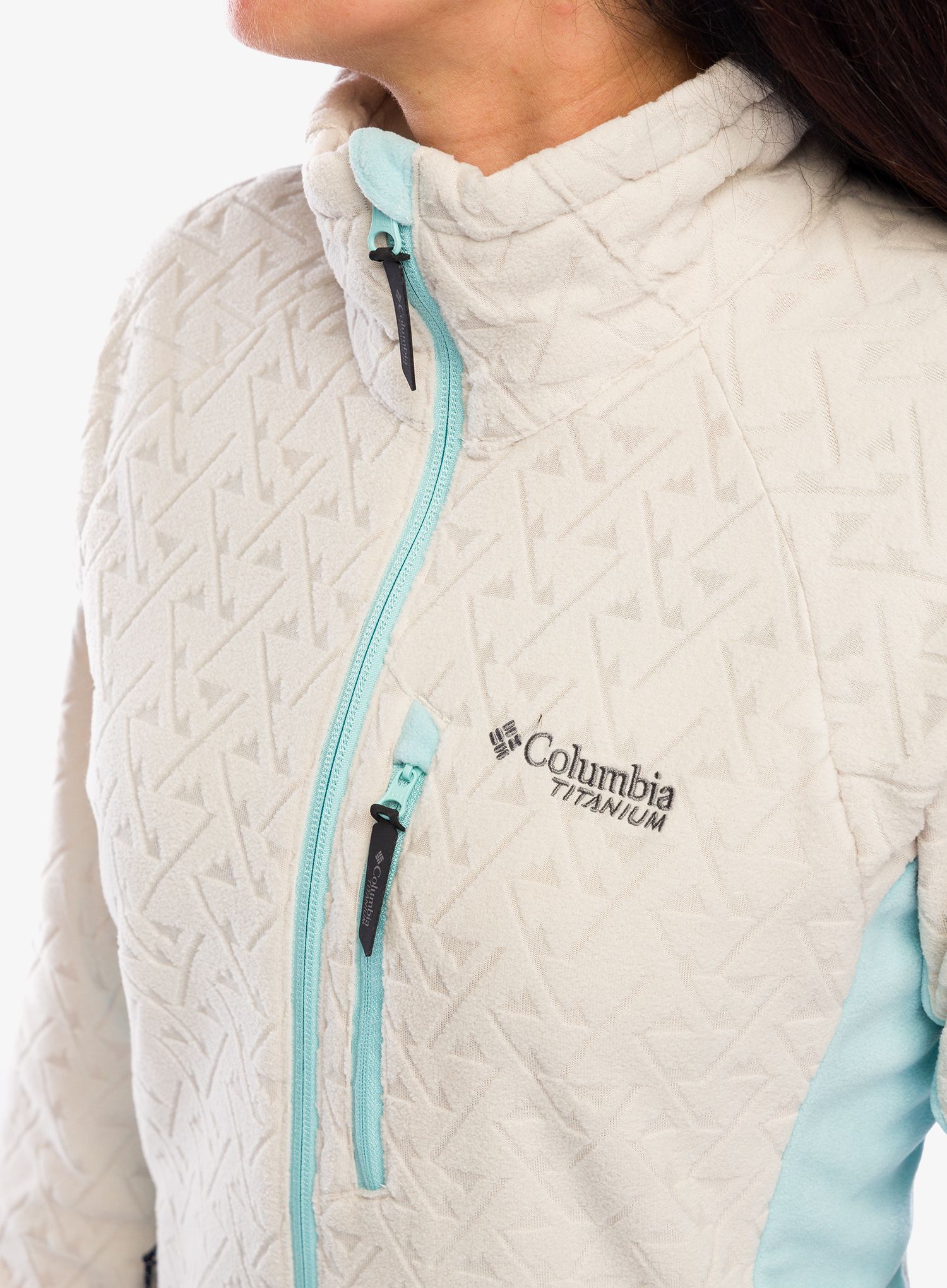Dámská mikina na zip Columbia Titan Pass 3.0 Full Zip Fleece - dark stone/aqua haze