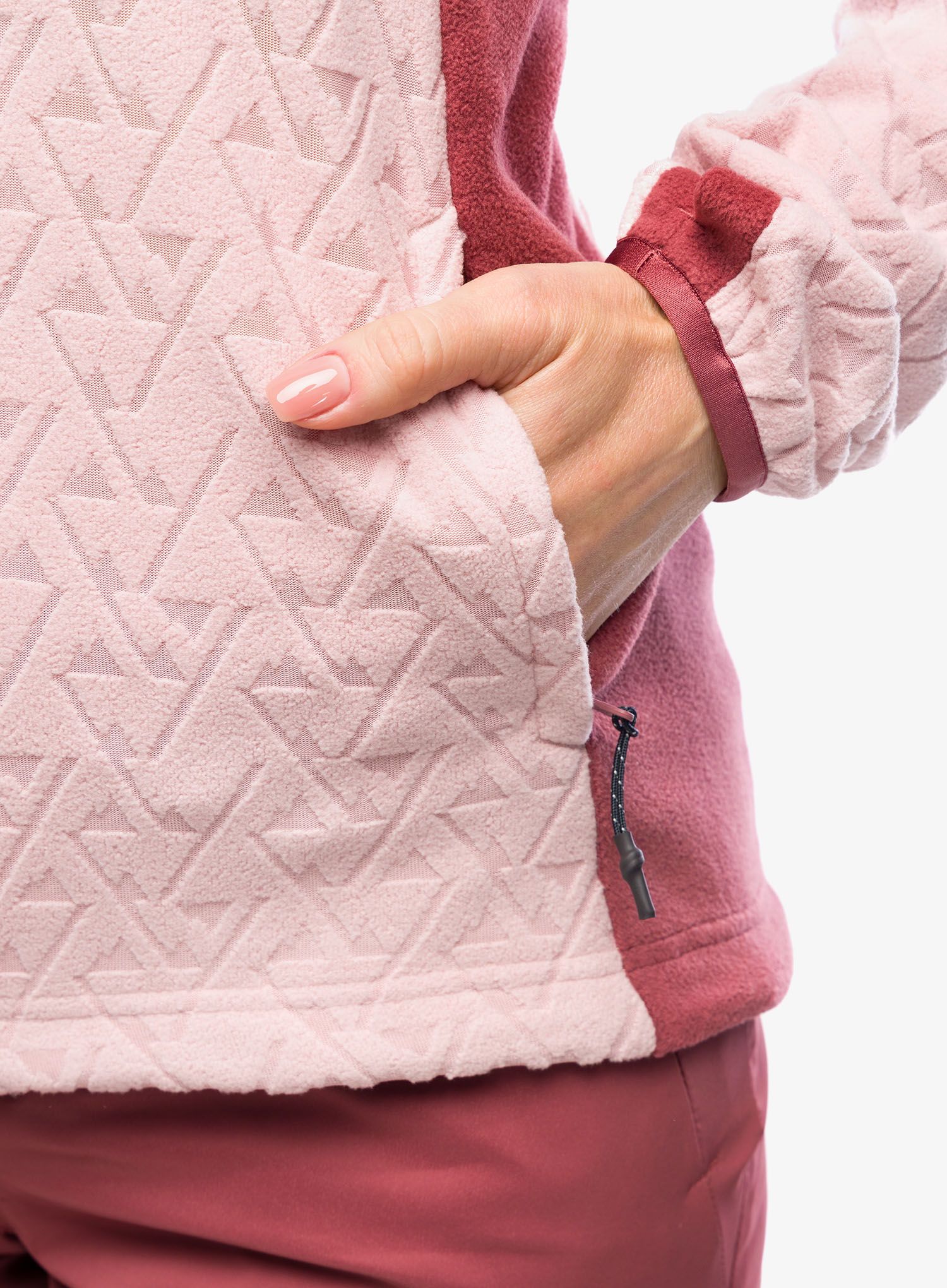 Fleece mikina dámská Columbia Titan Pass 3.0 Full Zip Fleece - dusty pink