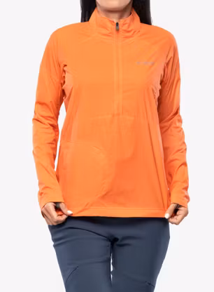 Větrovka dámská Columbia Titan Pass Lightweight 1/2 Zip - sunset orange