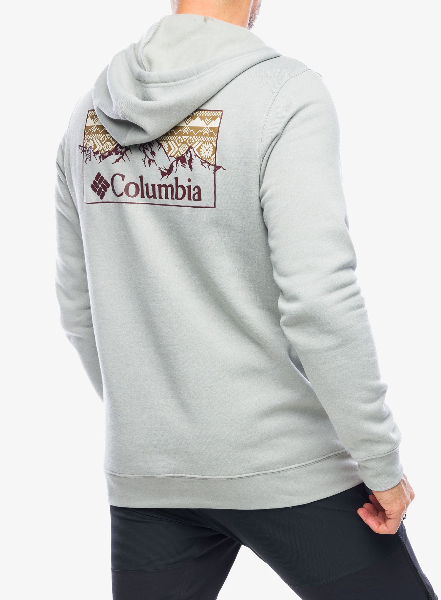 Mikina s kapucí Columbia Trek Graphic Hoodie - grey heather/checkered range