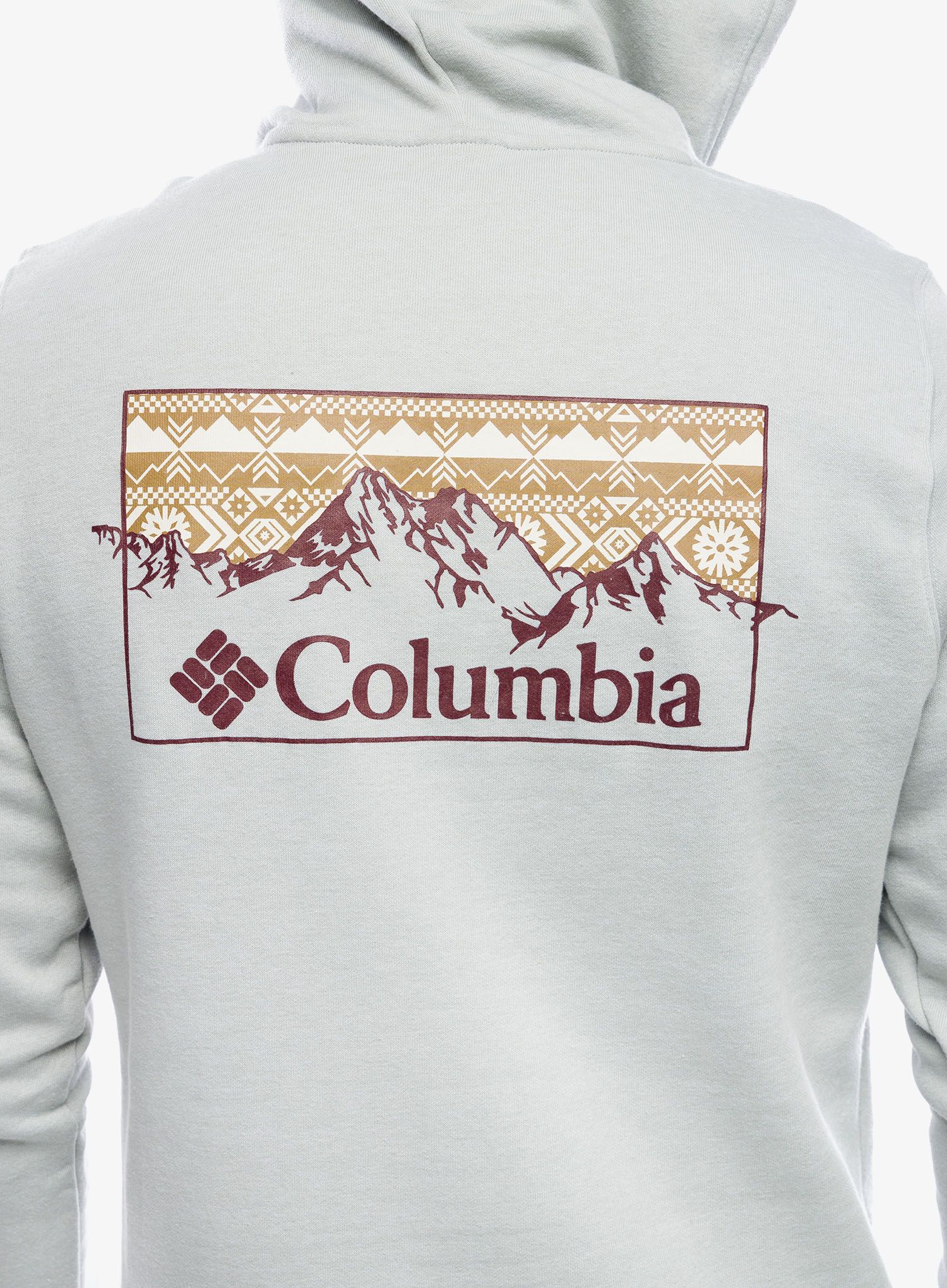 Mikina s kapucí Columbia Trek Graphic Hoodie - grey heather/checkered range