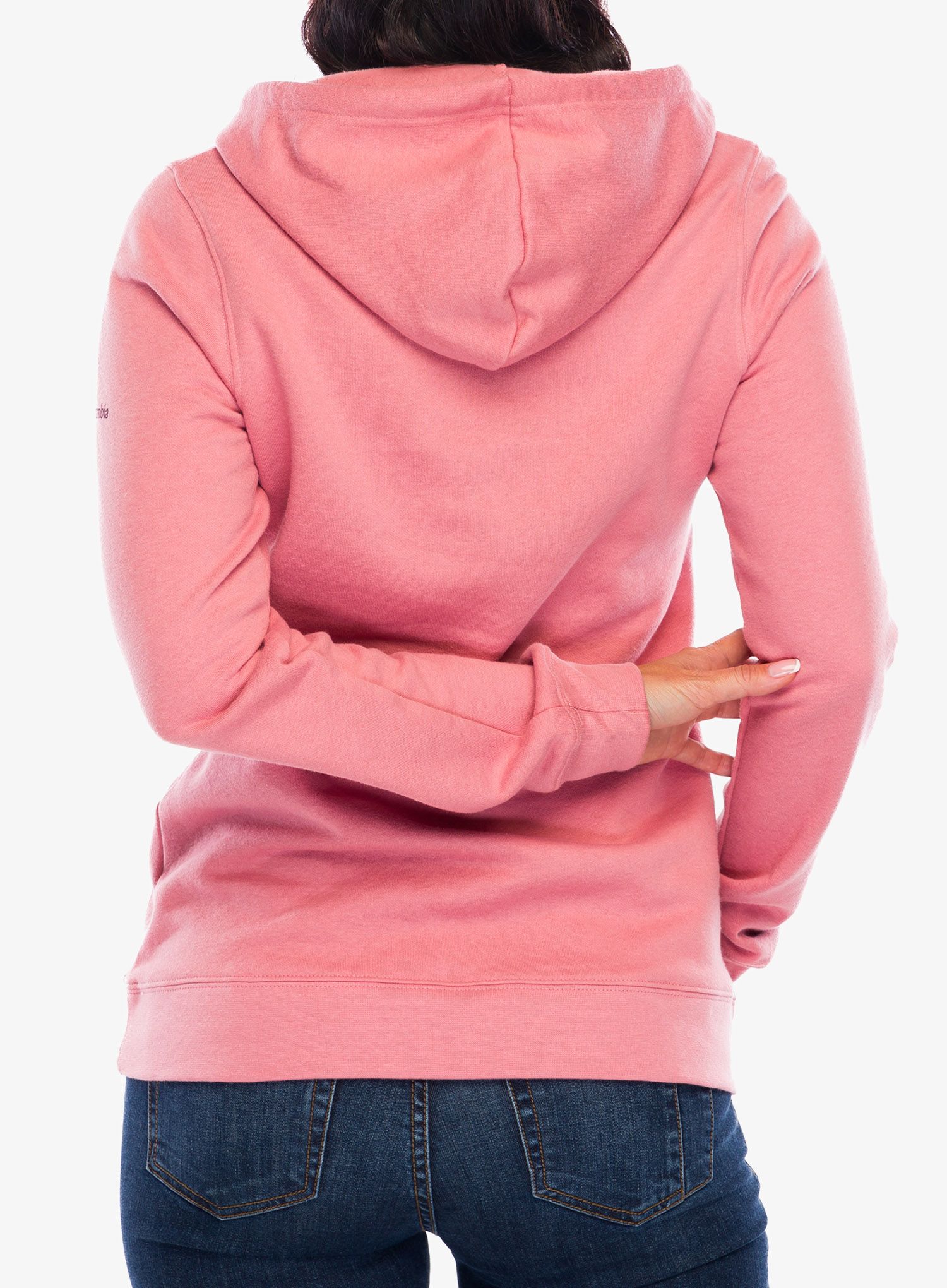 Dámská mikina s kapucí Columbia Trek Graphic Treatment Hoodie - pink/script