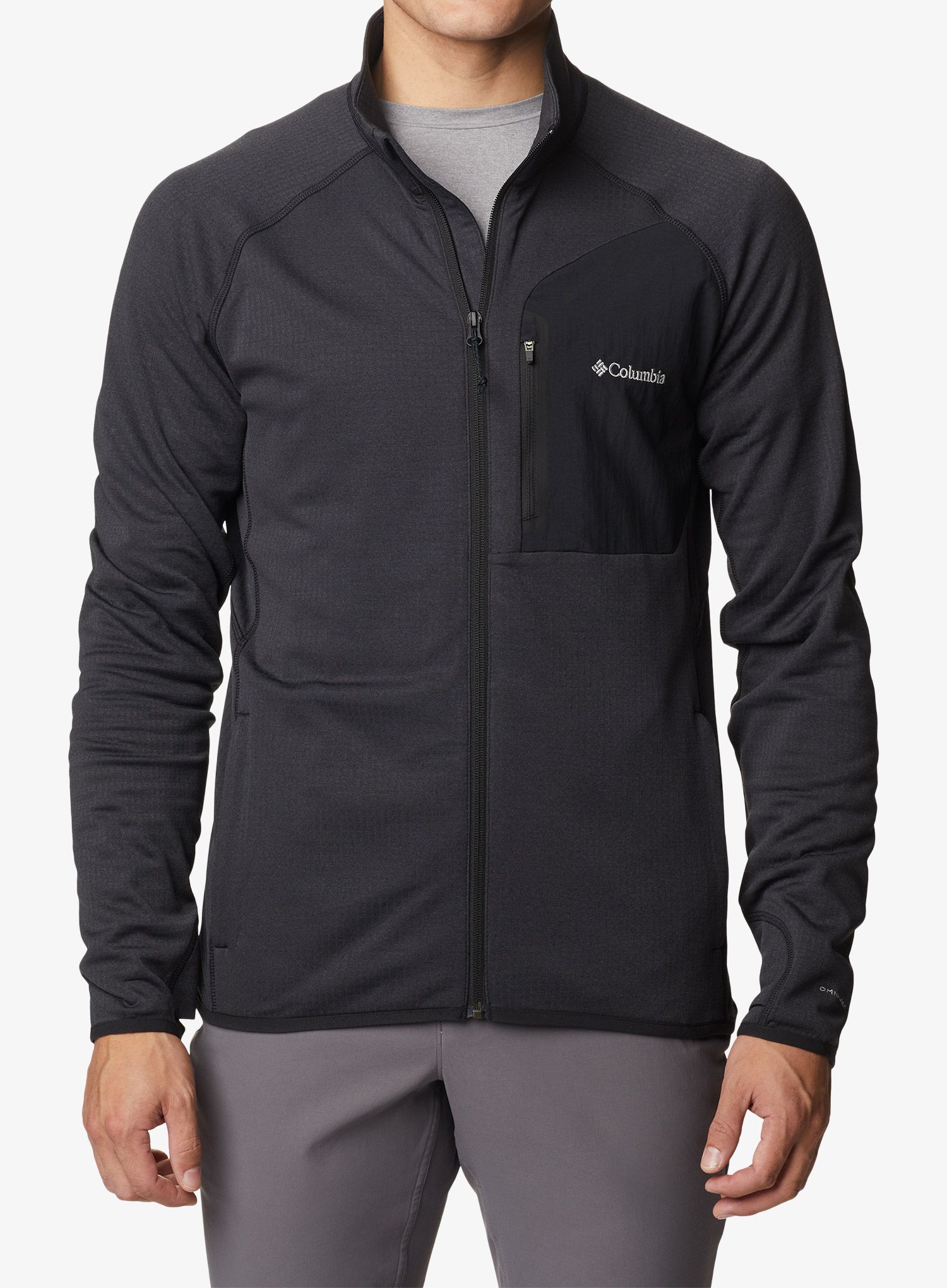 Fleece mikina Columbia Triple Canyon Full Zip - black