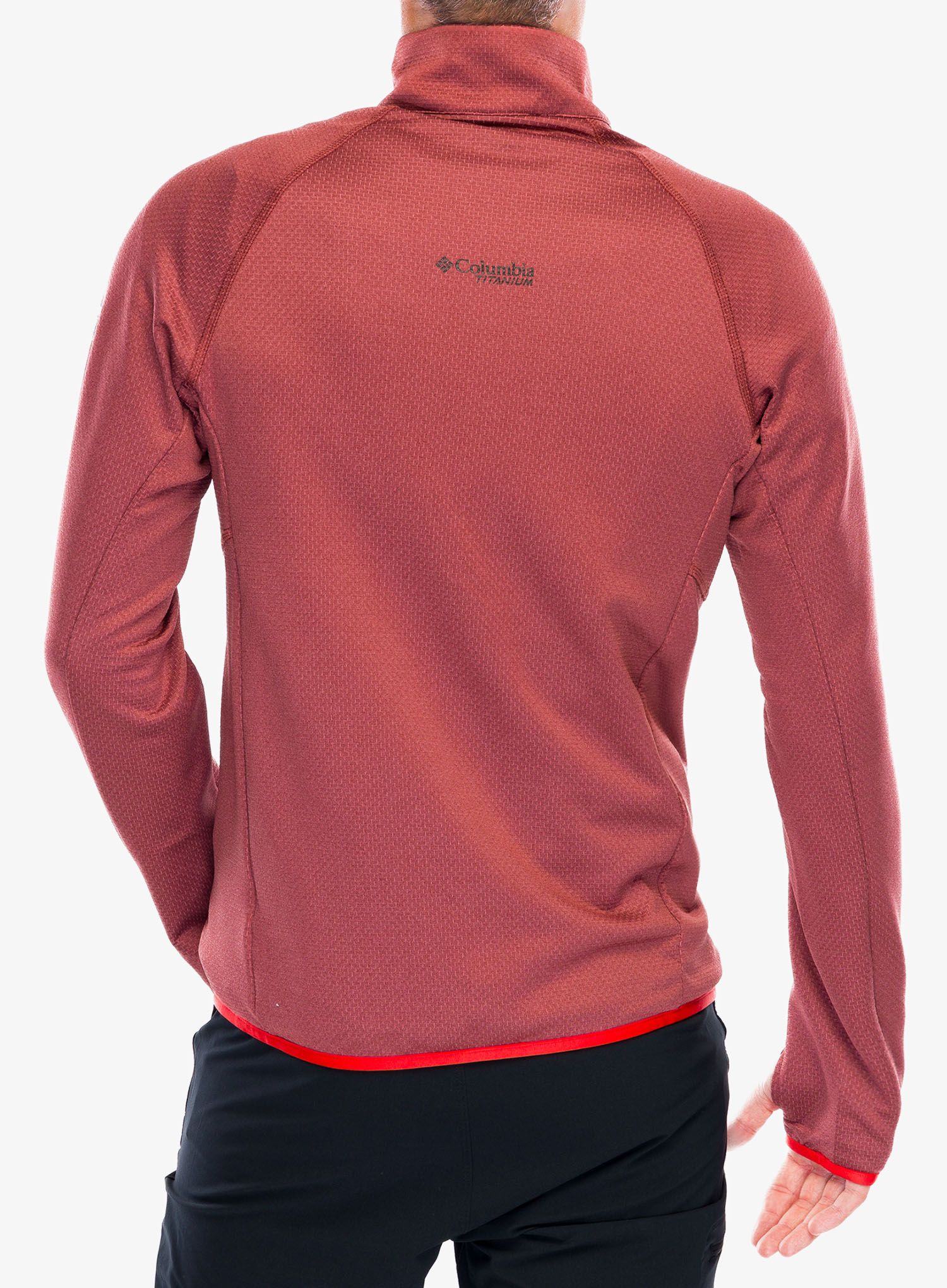 Mikina bez kapuce Columbia Triple Canyon Grid Fleece Full Zip II - spice heather/spicy