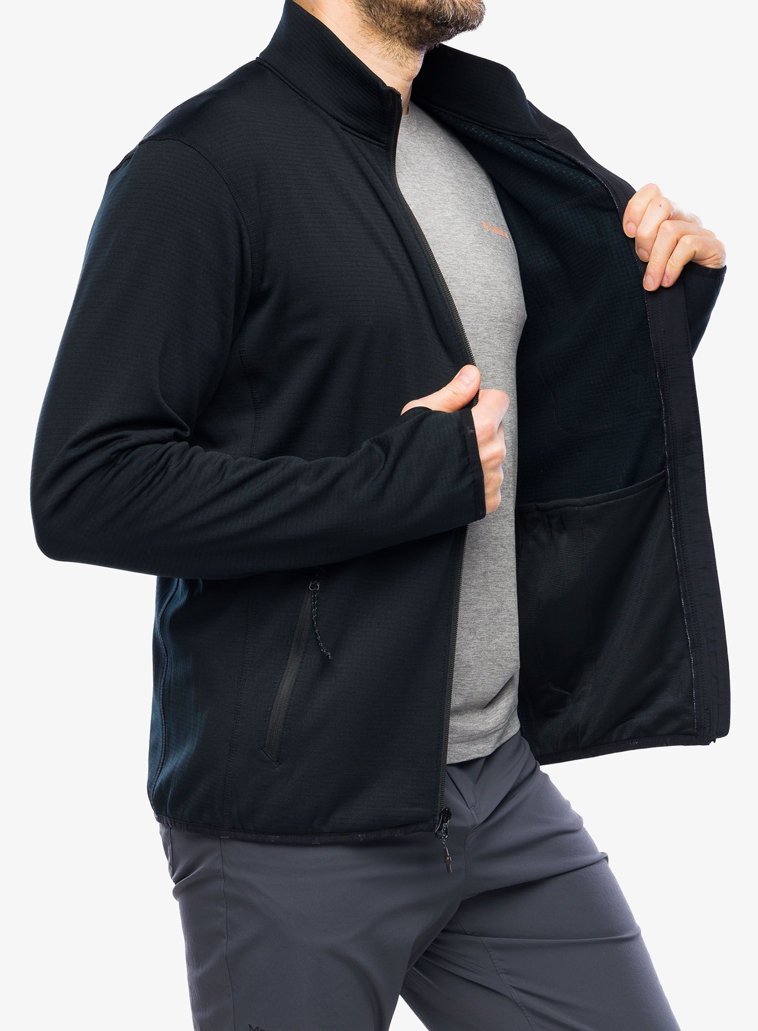 Rozepínací mikina Columbia Triple Canyon Grid Fleece Full Zip - black
