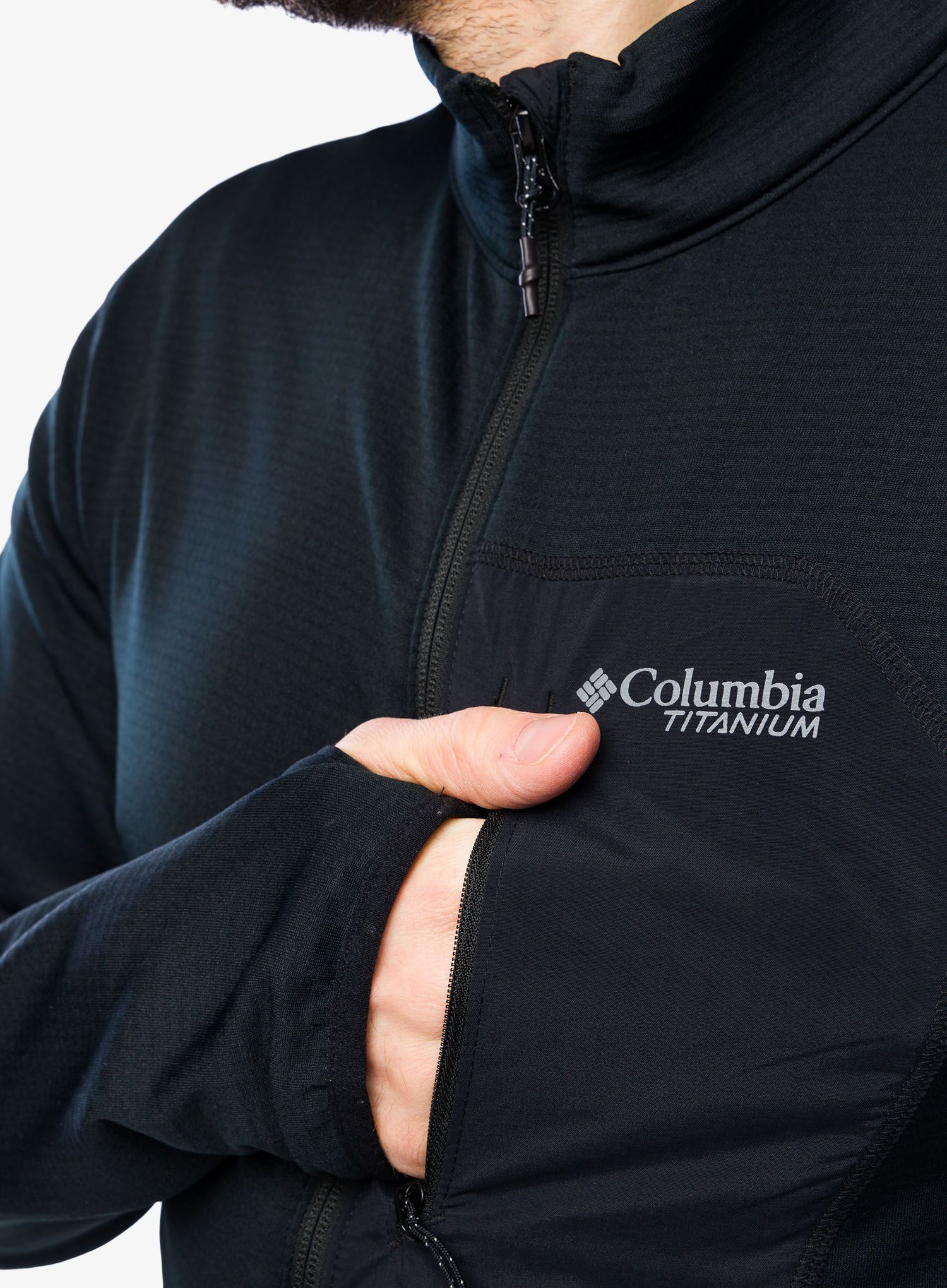 Rozepínací mikina Columbia Triple Canyon Grid Fleece Full Zip - black