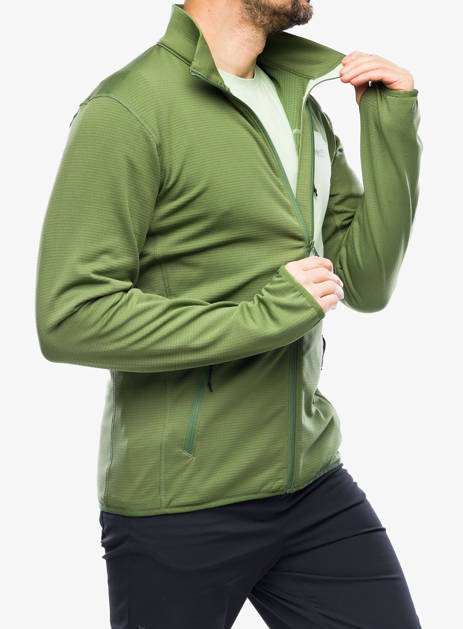 Rozepínací mikina Columbia Triple Canyon Grid Fleece Full Zip - canteen/sage leaf