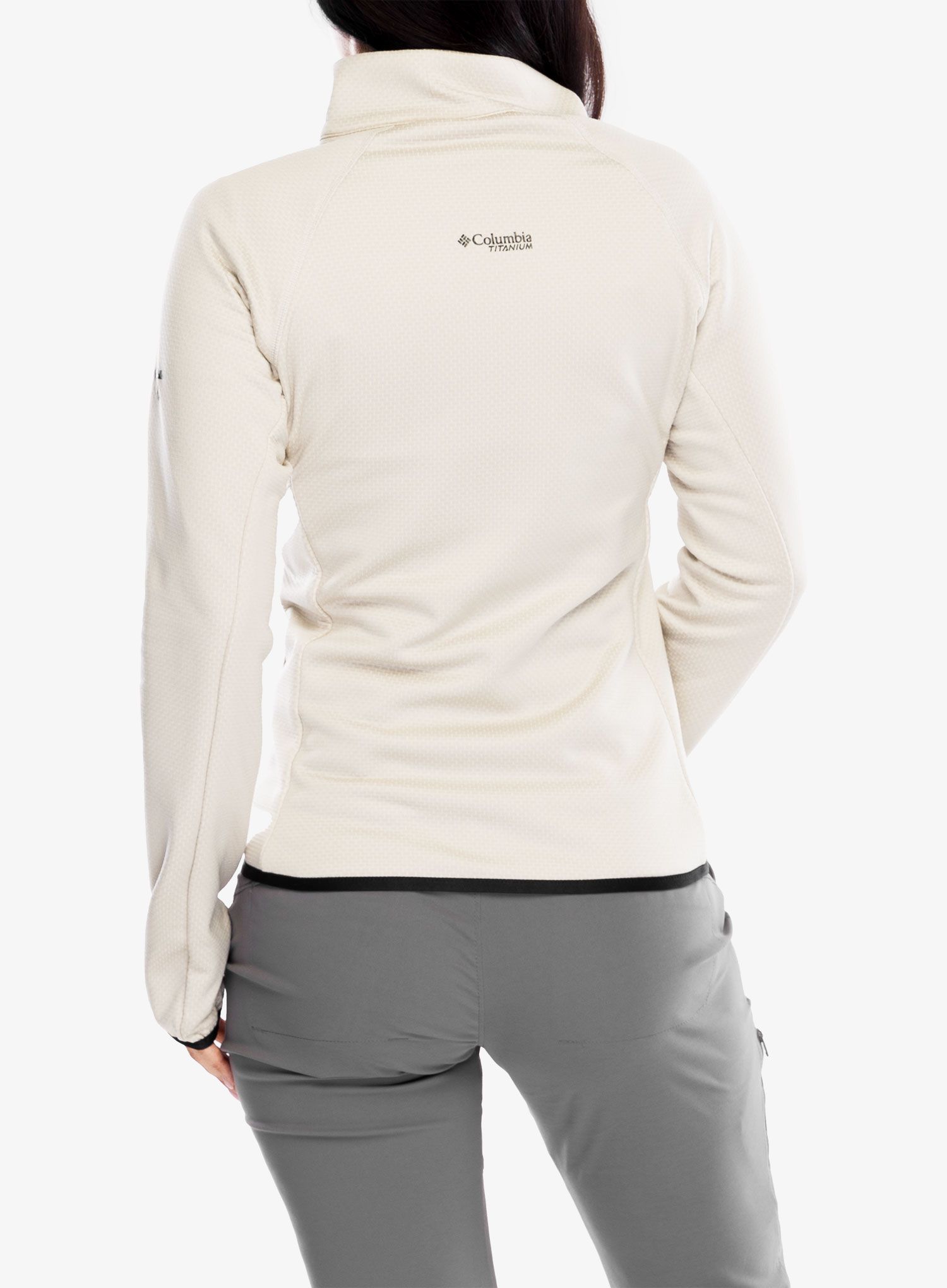 Fleece mikina dámská Columbia Triple Canyon Grid Fleece Full Zip - dark stone heather/black