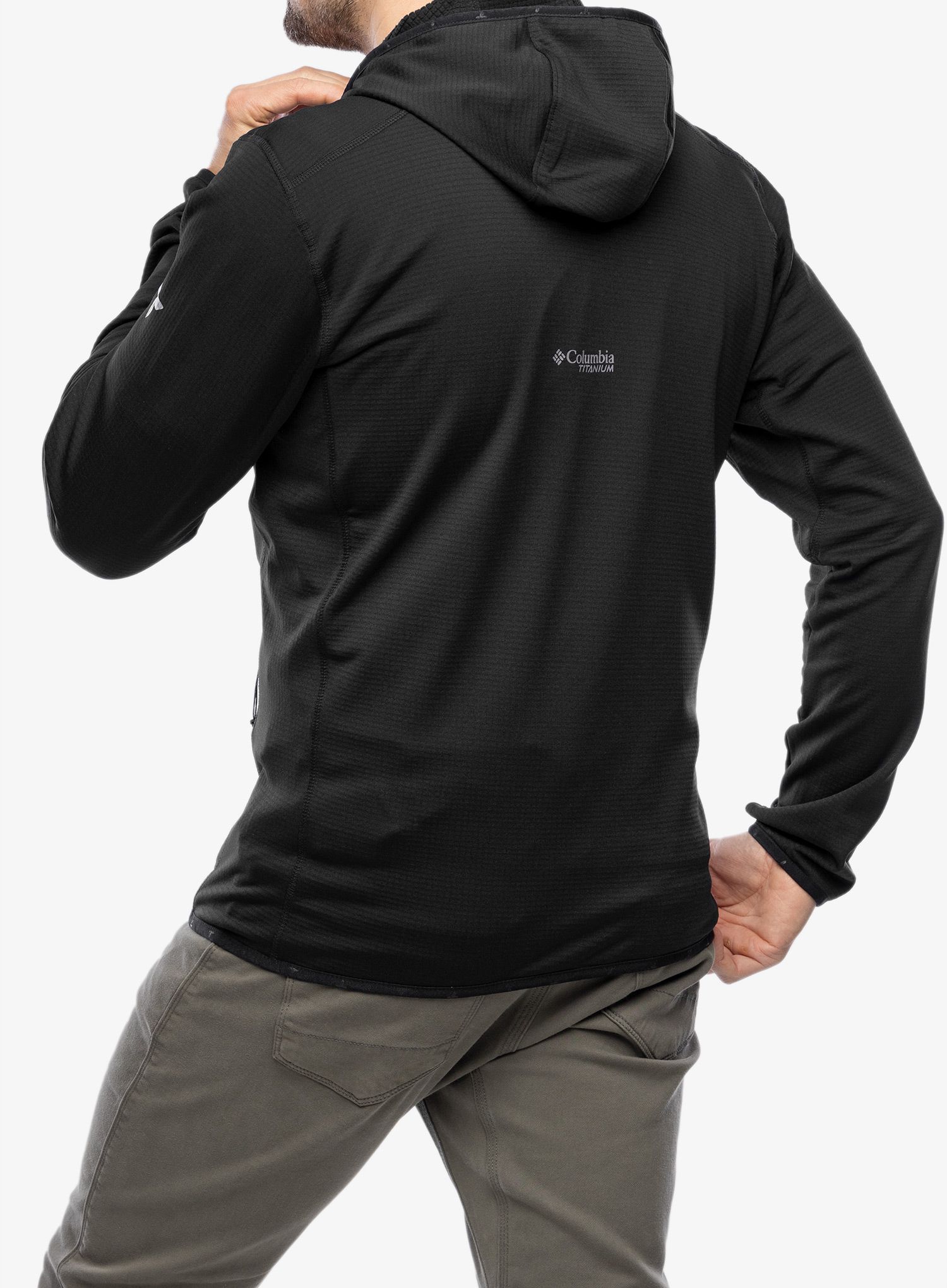 Mikina s kapucí Columbia Triple Canyon Grid Fleece Hooded FZ - black/black