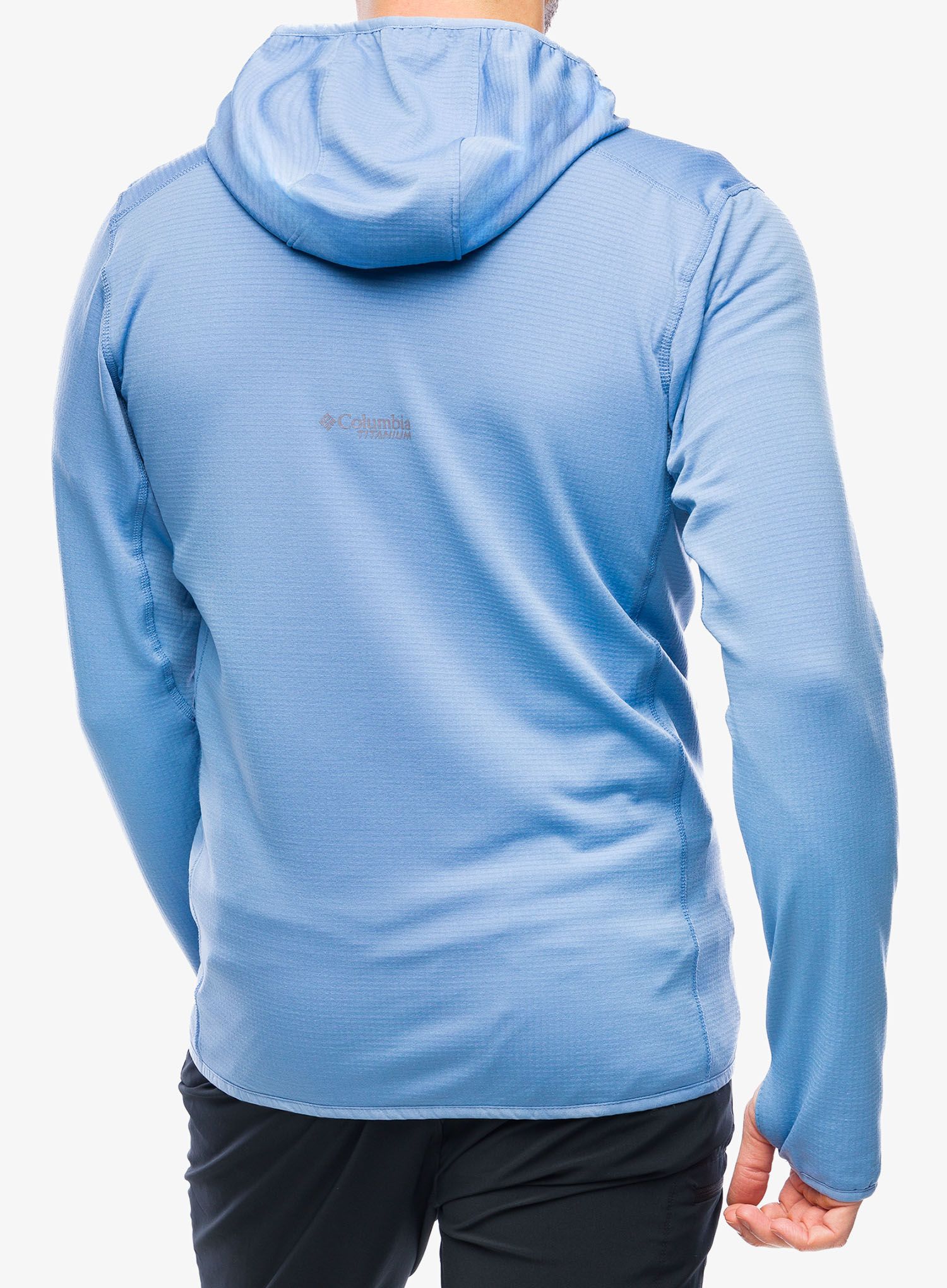 Mikina s kapucí Columbia Triple Canyon Grid Fleece Hooded FZ - skyler/dark mountain