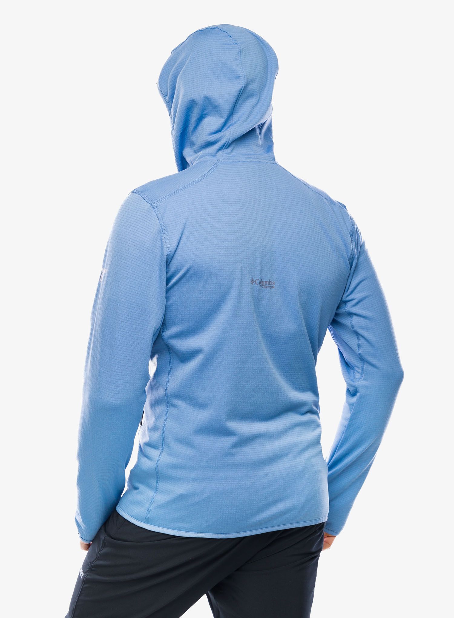 Mikina s kapucí Columbia Triple Canyon Grid Fleece Hooded FZ - skyler/dark mountain