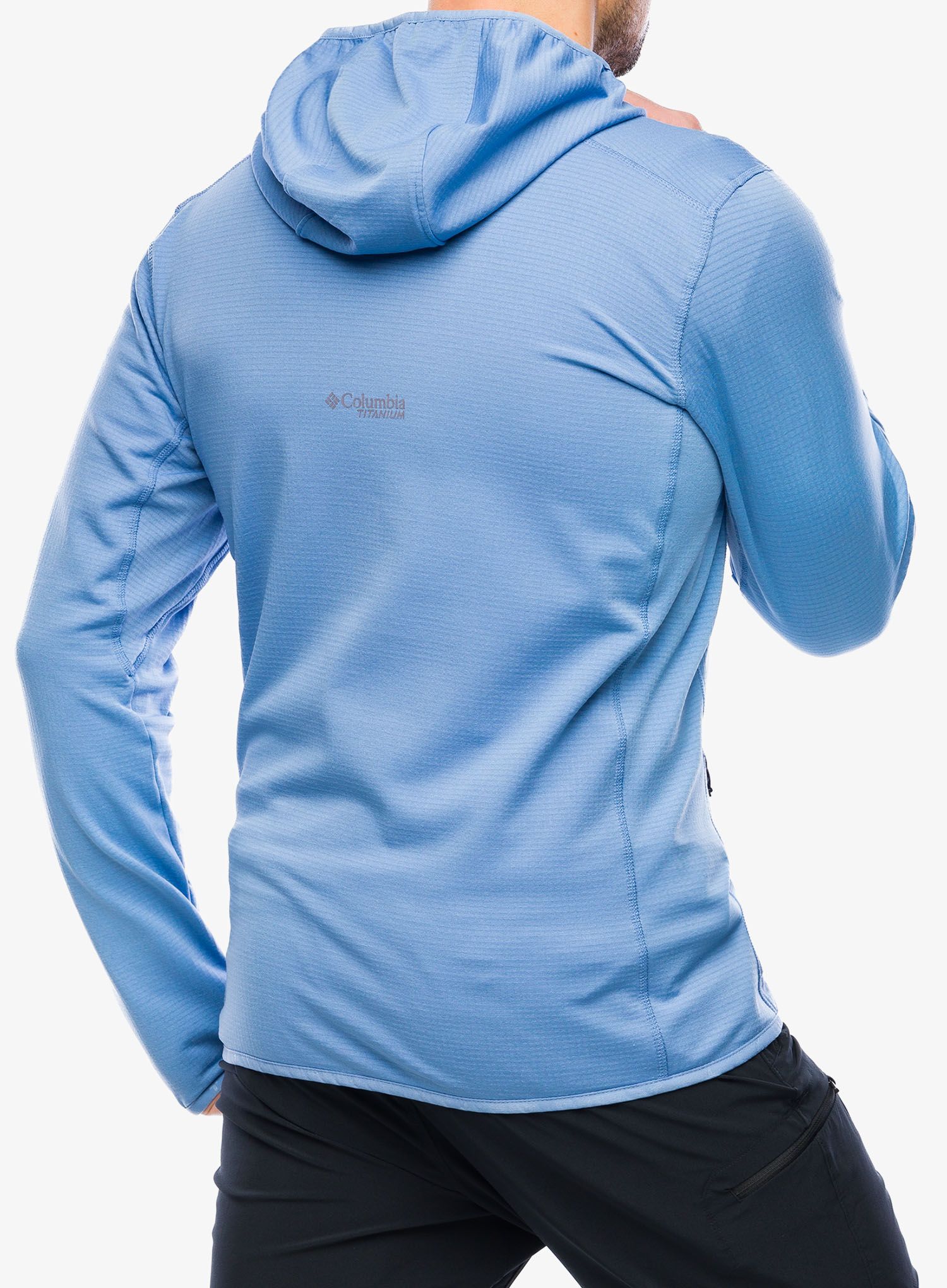 Mikina s kapucí Columbia Triple Canyon Grid Fleece Hooded FZ - skyler/dark mountain