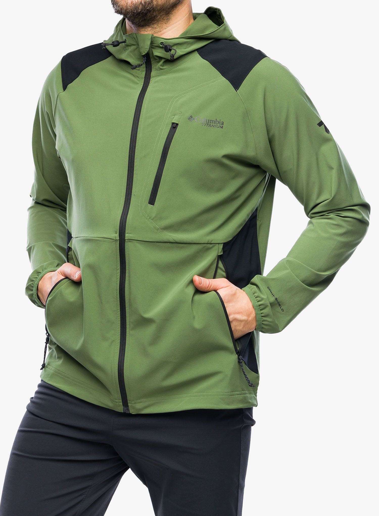 Softshellová bunda Columbia Triple Canyon Hooded Jacket - canteen