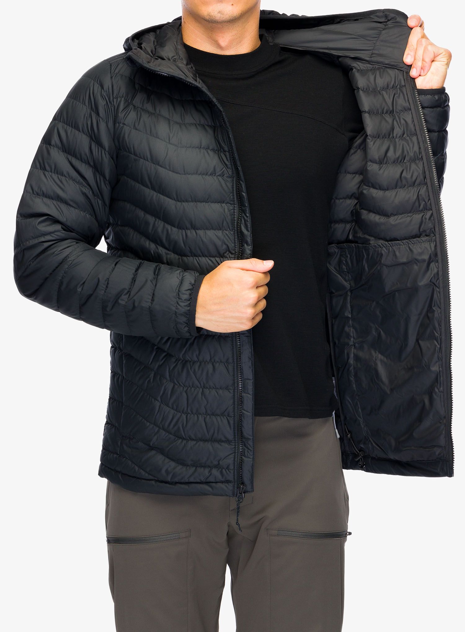 Péřová bunda Columbia Westridge Down Hooded Jacket - black