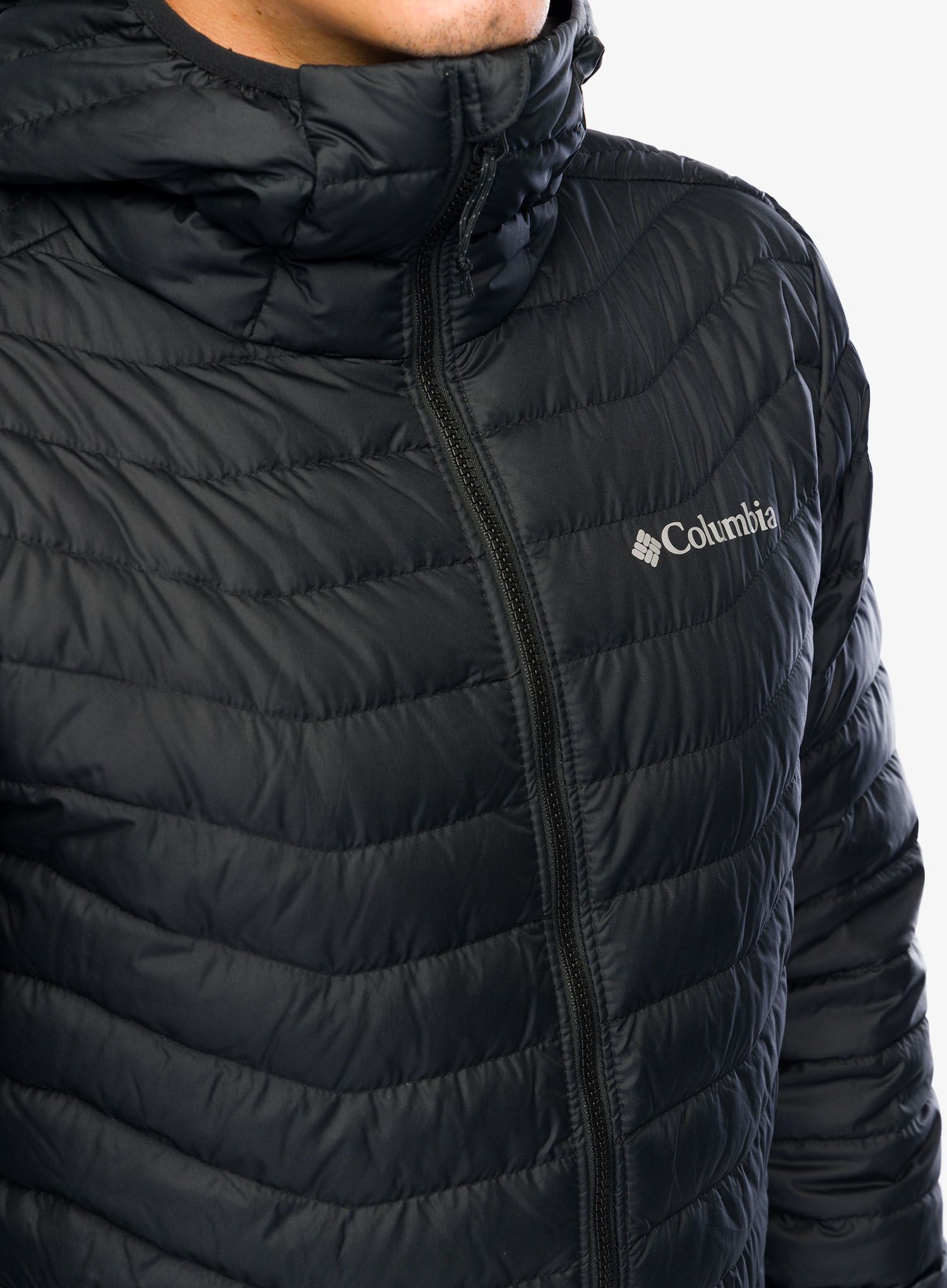 Péřová bunda Columbia Westridge Down Hooded Jacket - black