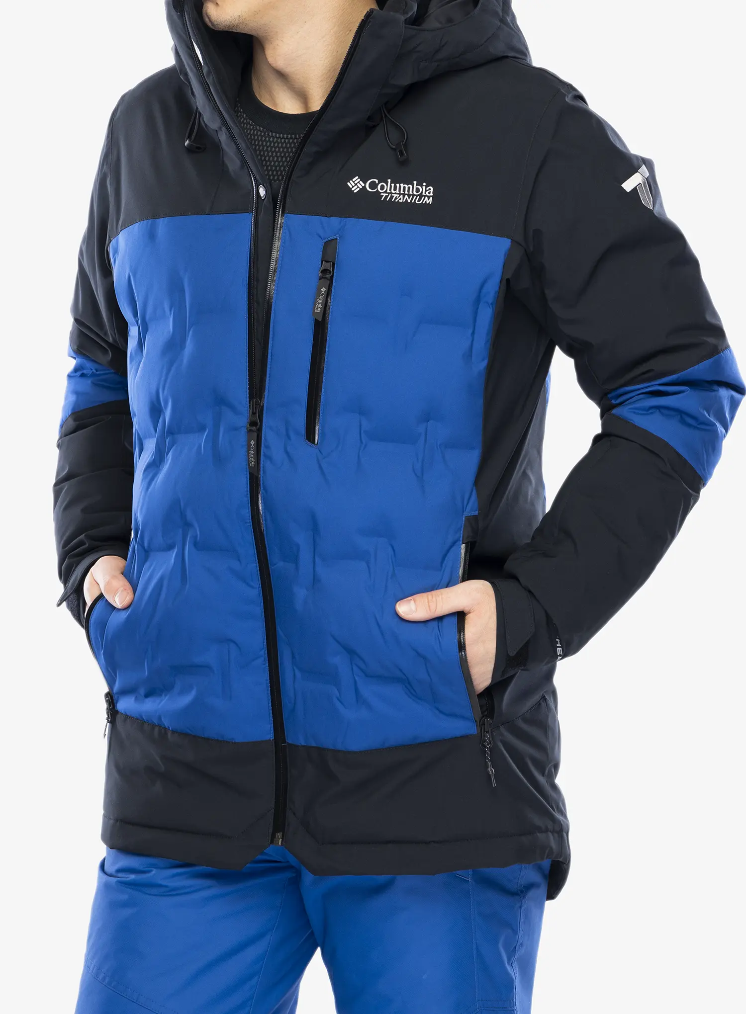 Lyžařská bunda Columbia Wild Card IV Down Jacket - mountain blue/black