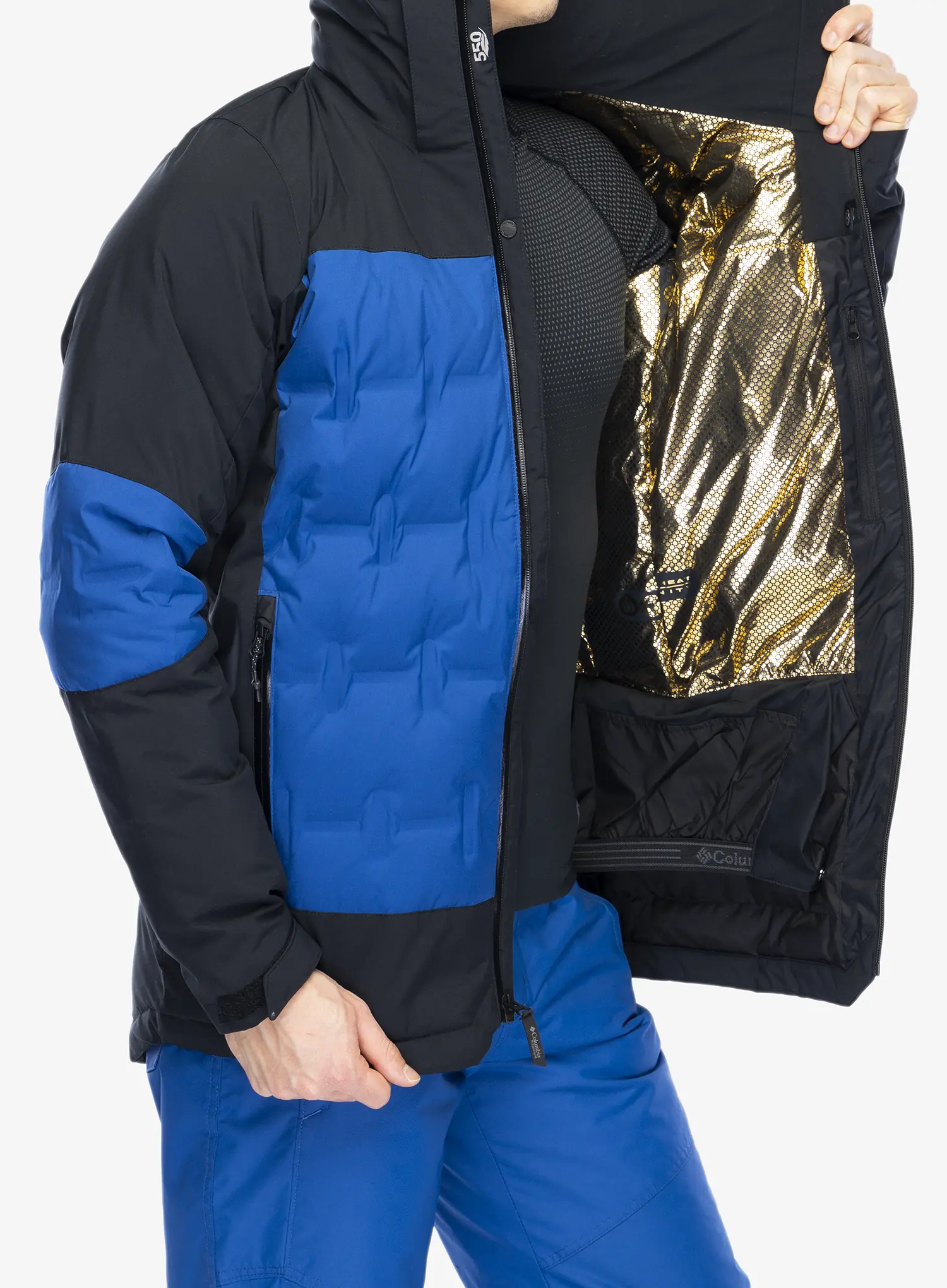 Lyžařská bunda Columbia Wild Card IV Down Jacket - mountain blue/black
