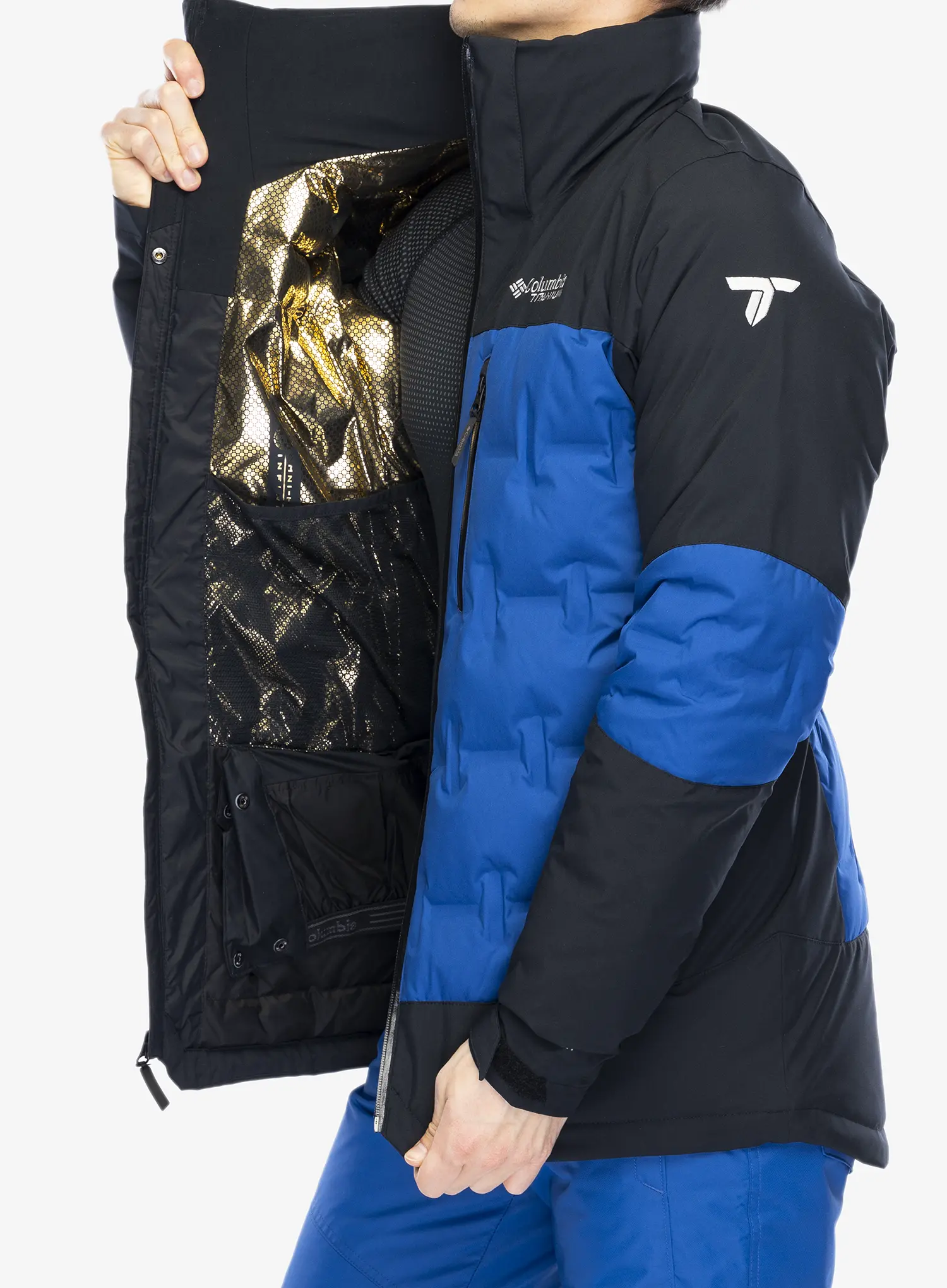 Lyžařská bunda Columbia Wild Card IV Down Jacket - mountain blue/black
