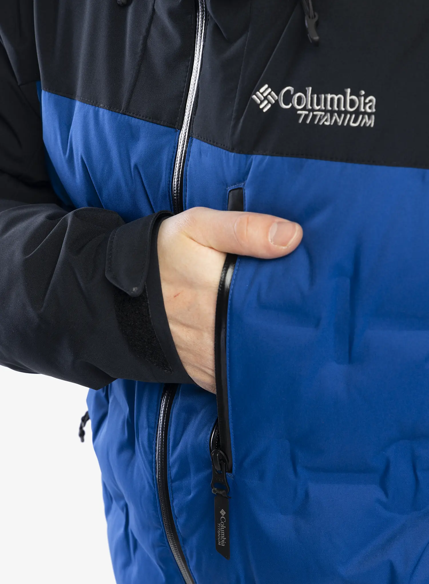 Lyžařská bunda Columbia Wild Card IV Down Jacket - mountain blue/black
