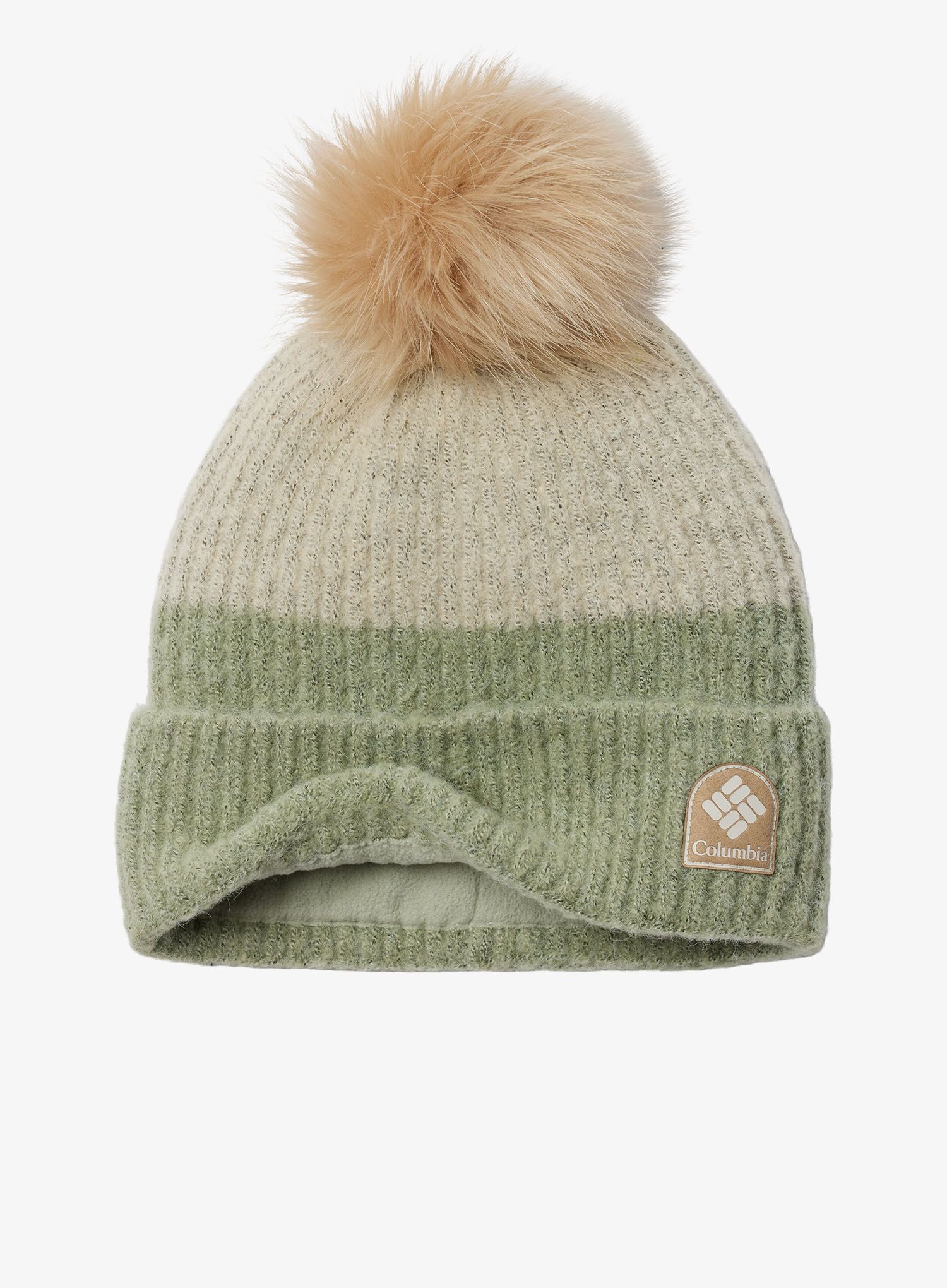 Zimní čepice Columbia Winter Blur Pom Pom Beanie - safari/chalk