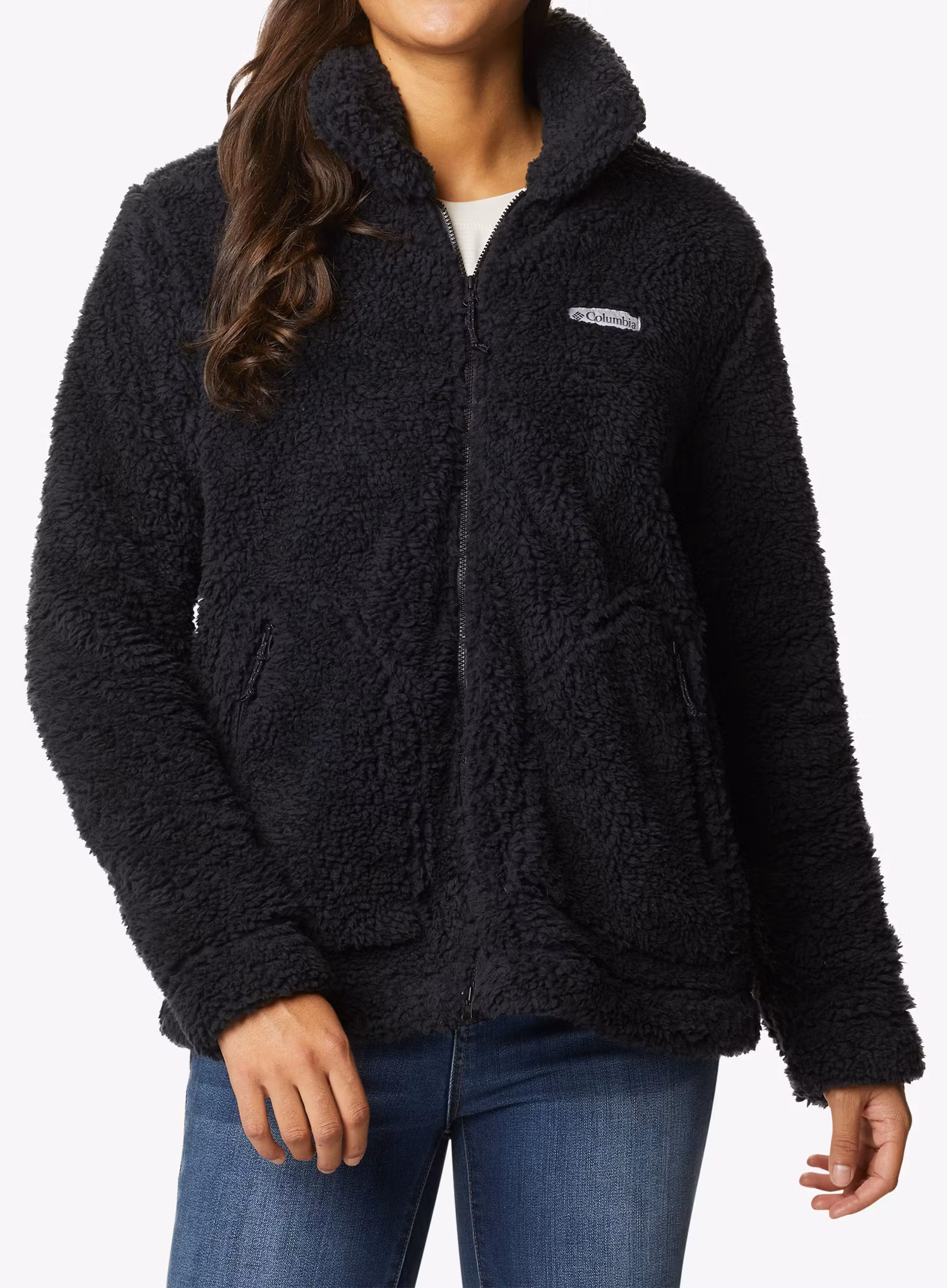 Fleecová mikina dámská Columbia Winter Pass Sherpa FZ - black