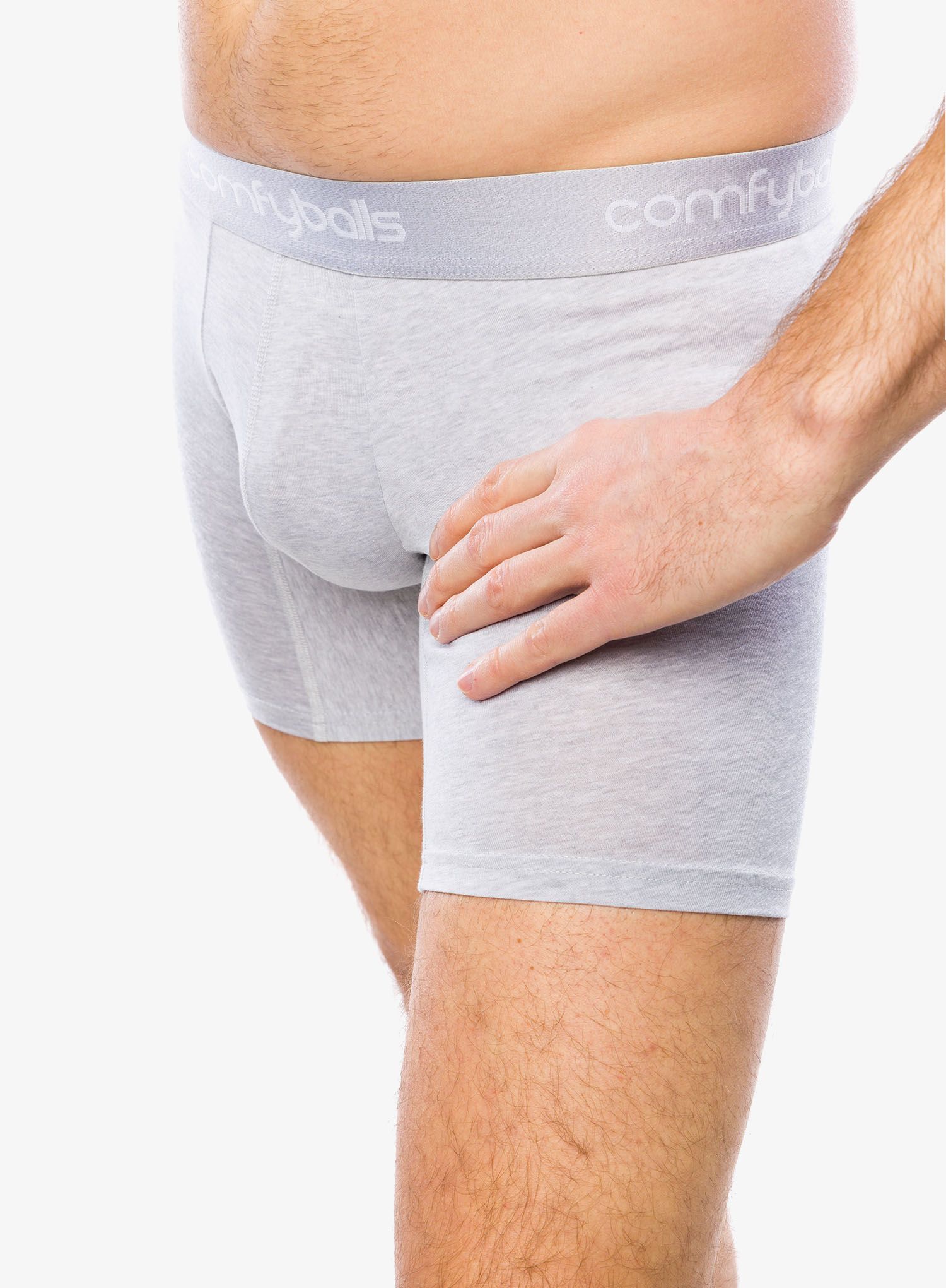 Funkční boxerky Comfyballs Comfycel Long - grey melange