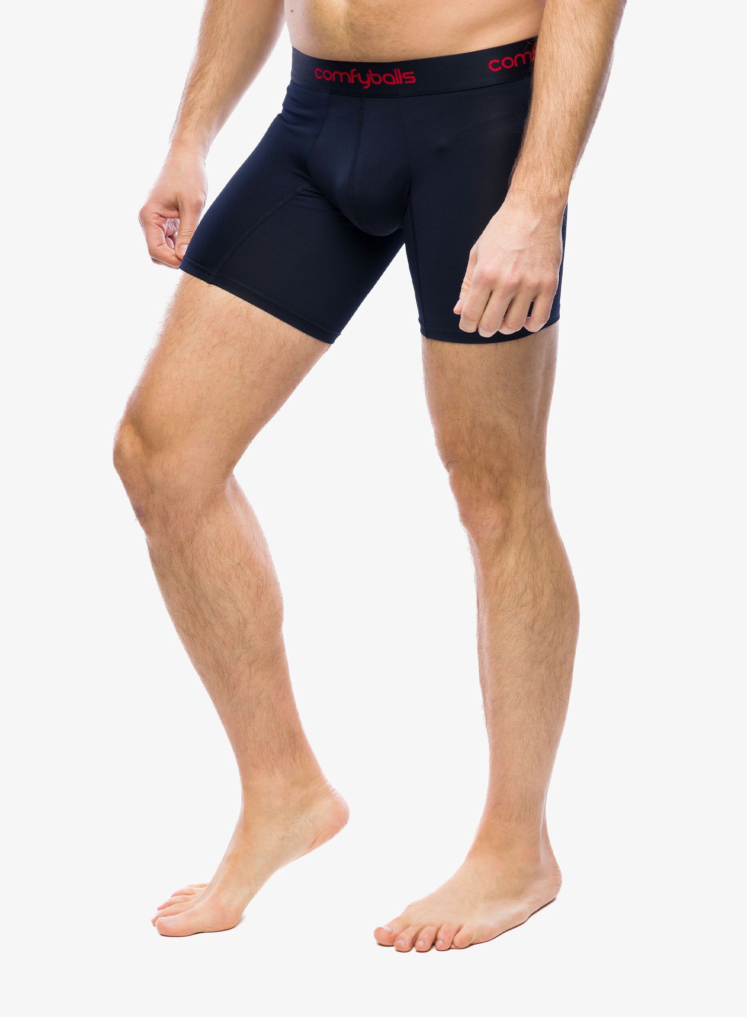 Funkční boxerky Comfyballs Long Performance - navy racing