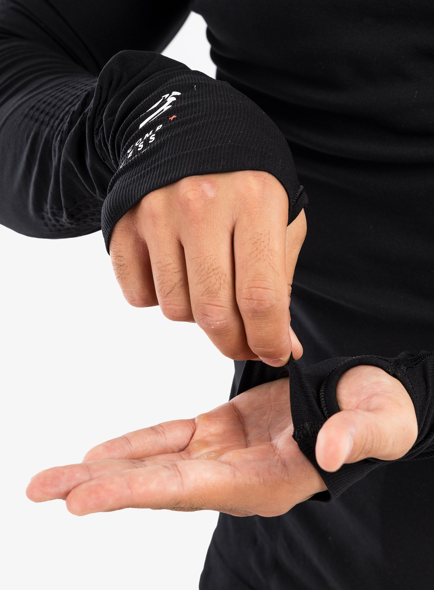 Pánská mikina Compressport 3D Thermo UltraLight Racing Hoodie - black