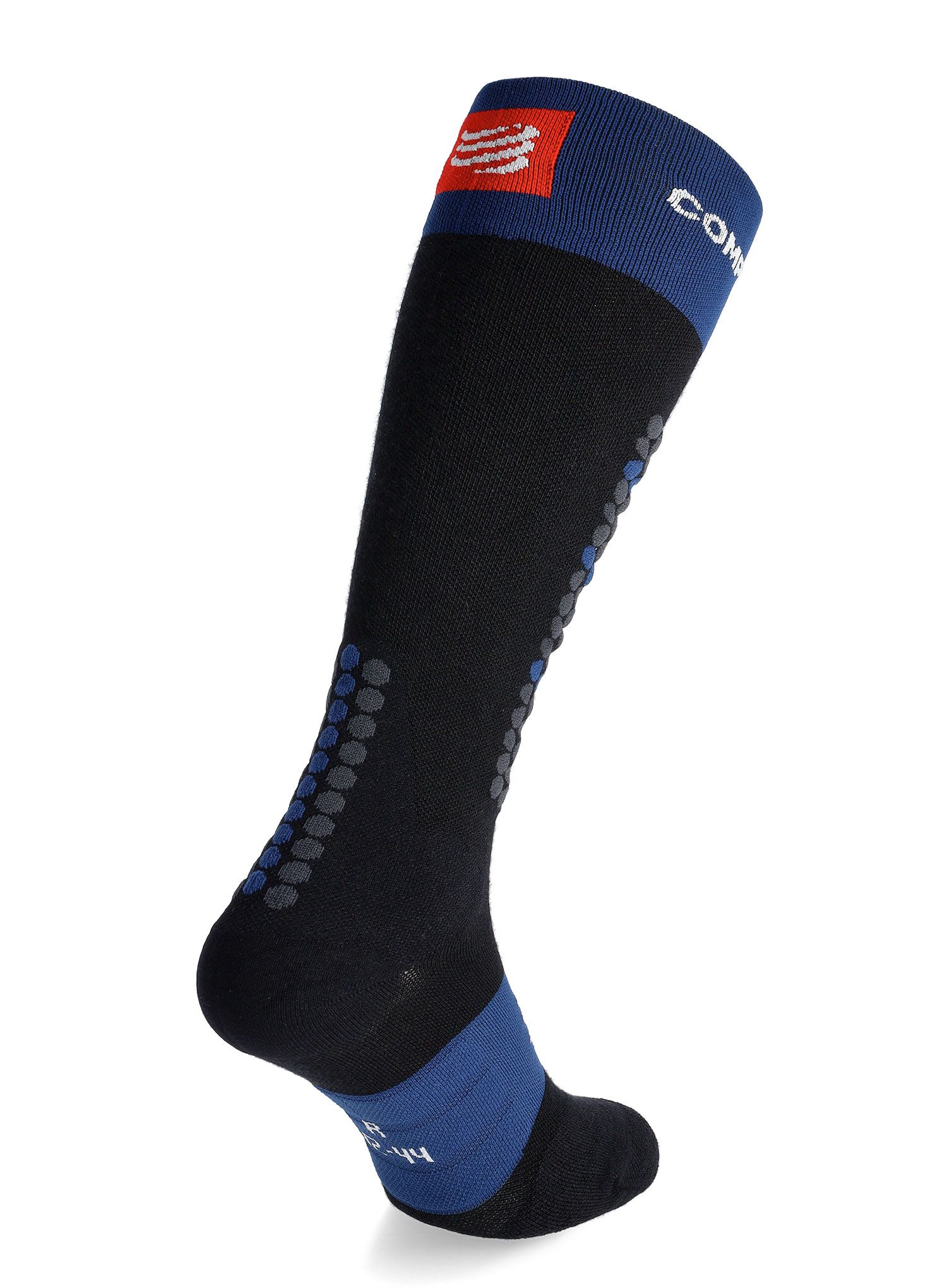 Lyžařské ponožky Compressport Alpine Ski Full Socks - black/estate blue