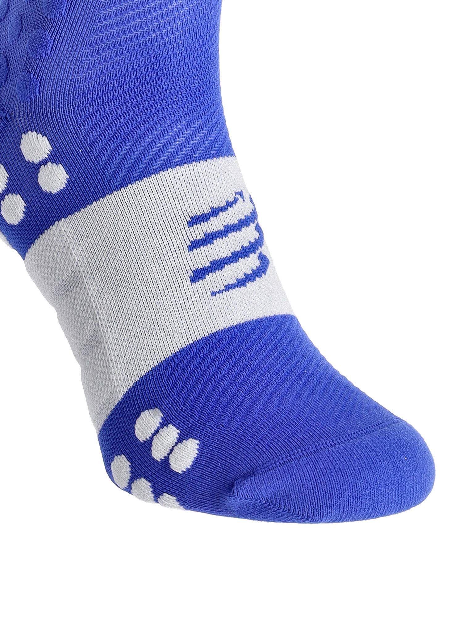 Ponožky na běhání Compressport Compression Full Socks Run - dazz blue/sugar