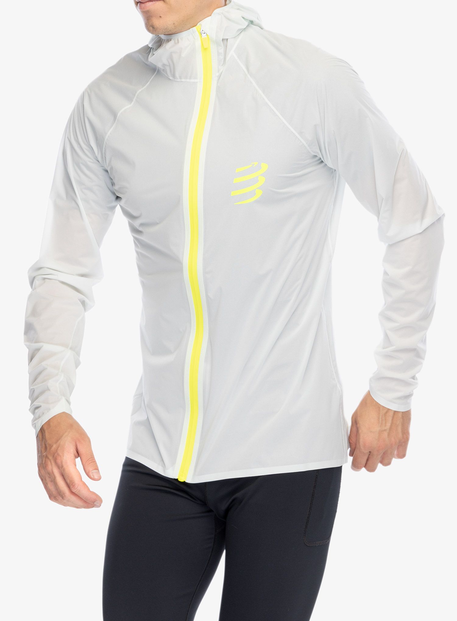 Bunda na běhání Compressport Hurricane Waterproof 10/10 Jacket - ice flow