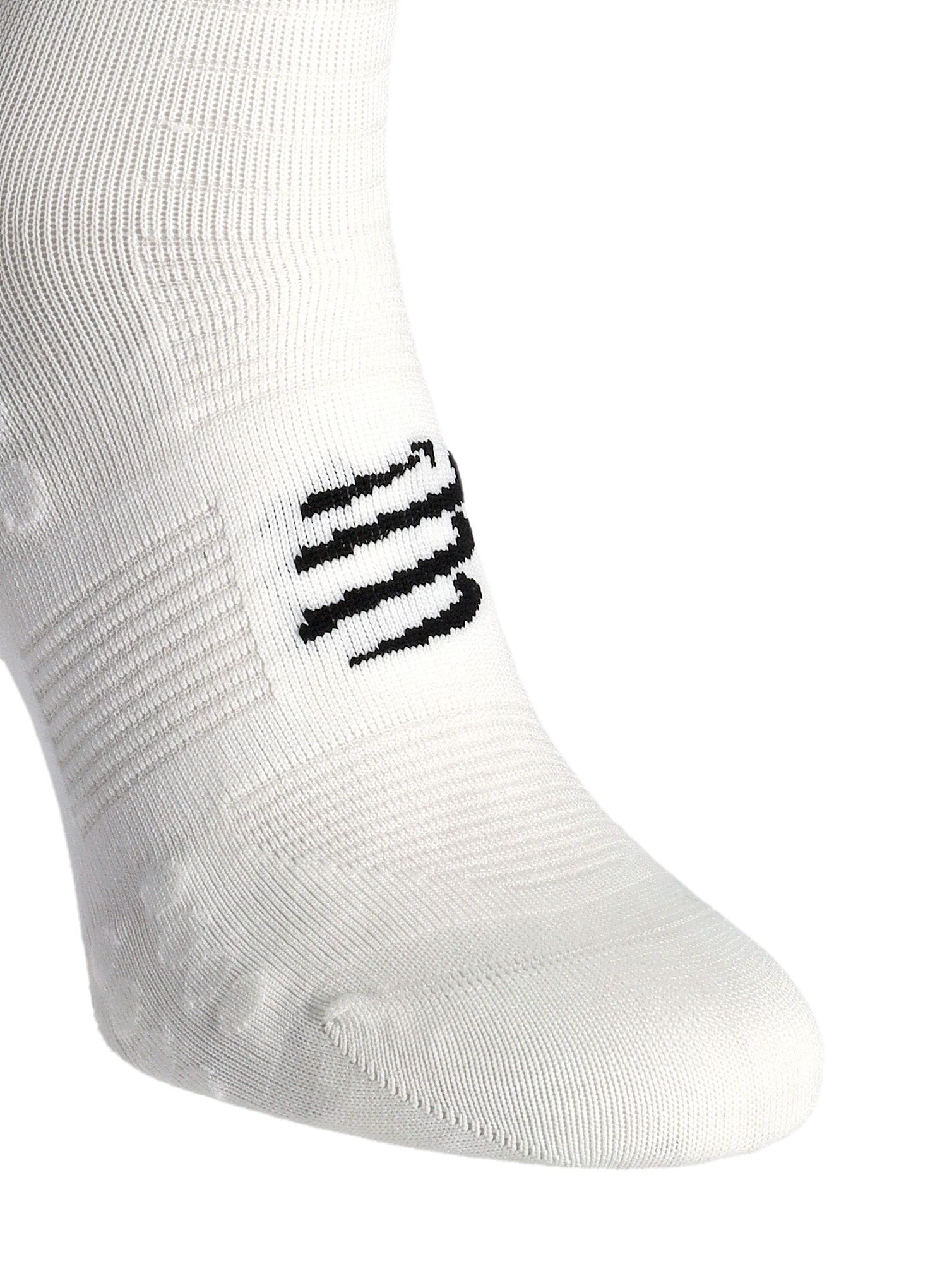 Běžecké ponožky Compressport Mid Compression Socks V2.0 - white/yellow/neo pink