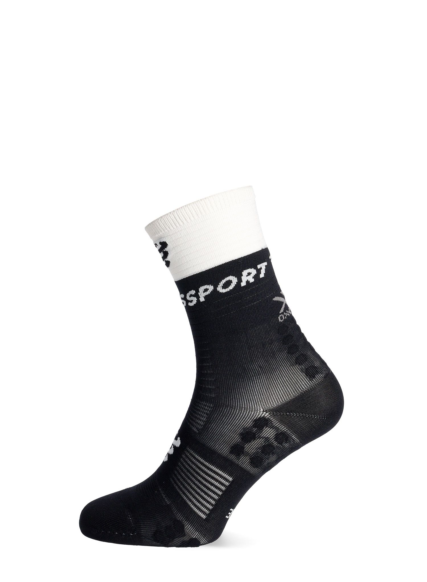 Ponožky na běhání Compressport Mid Compression Socks V2.0 - black/white
