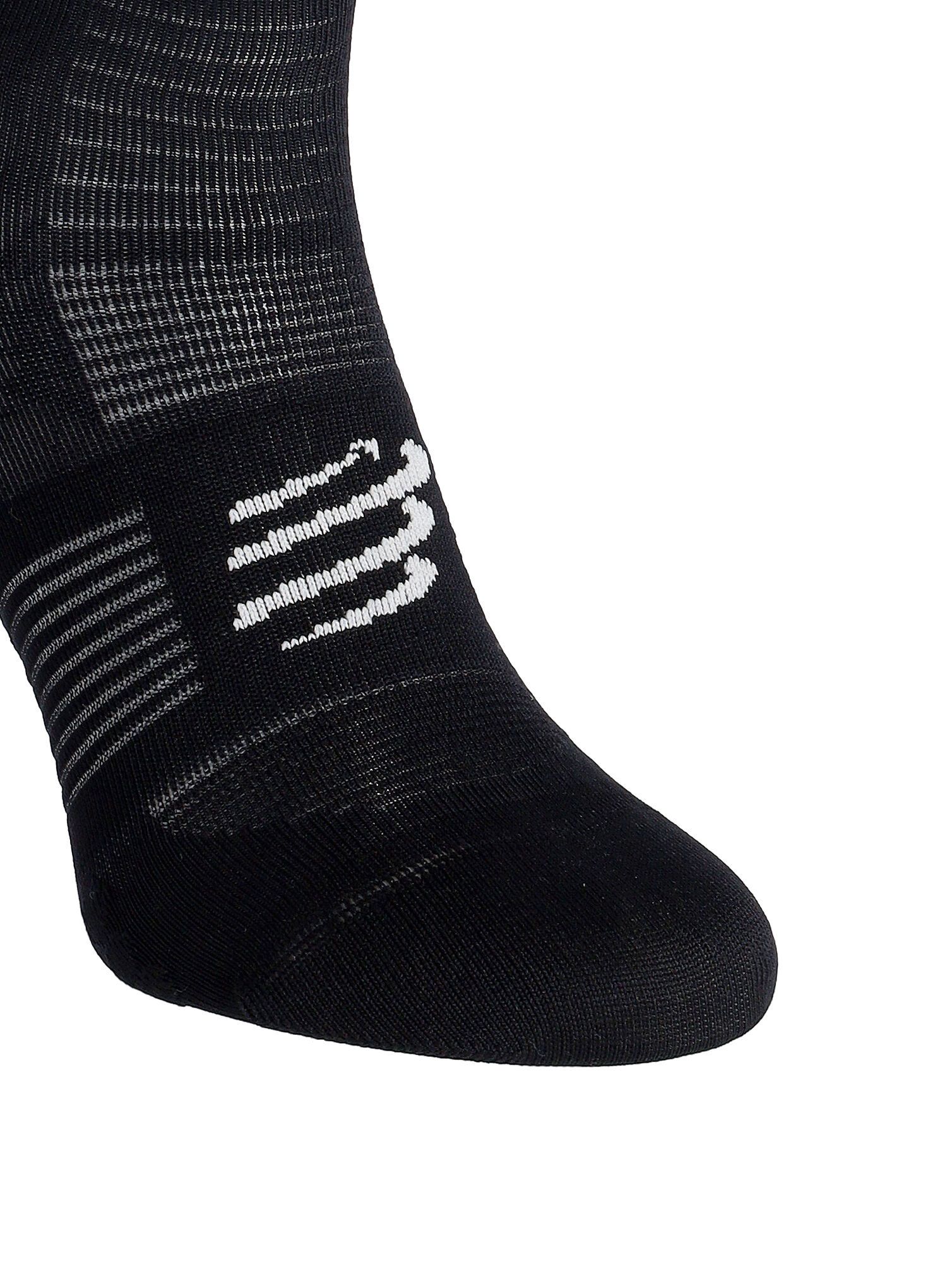 Ponožky na běhání Compressport Mid Compression Socks V2.0 - black/white