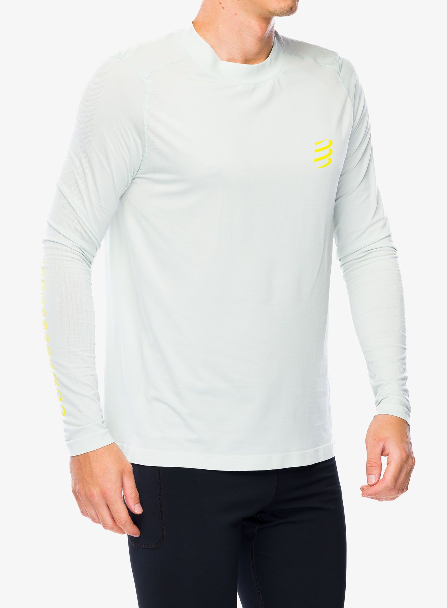 Mikina na běh Compressport Performance LS Tshirt - ice flow