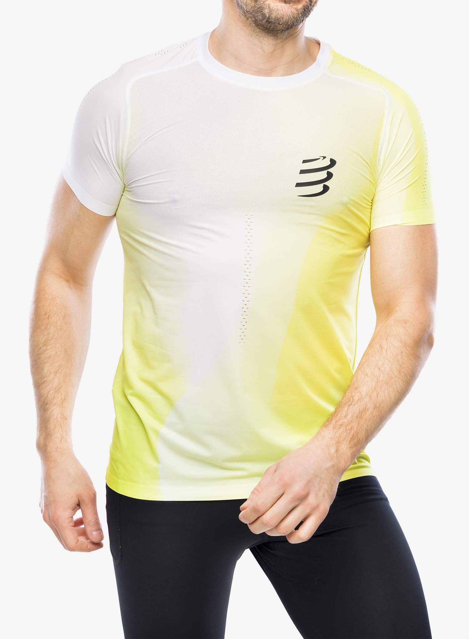 Běžecké tričko Compressport Performance S/S T-Shirt - safe yellow