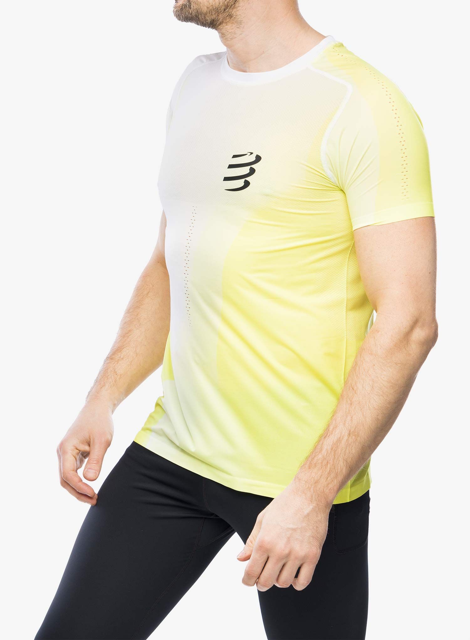 Běžecké tričko Compressport Performance S/S T-Shirt - safe yellow