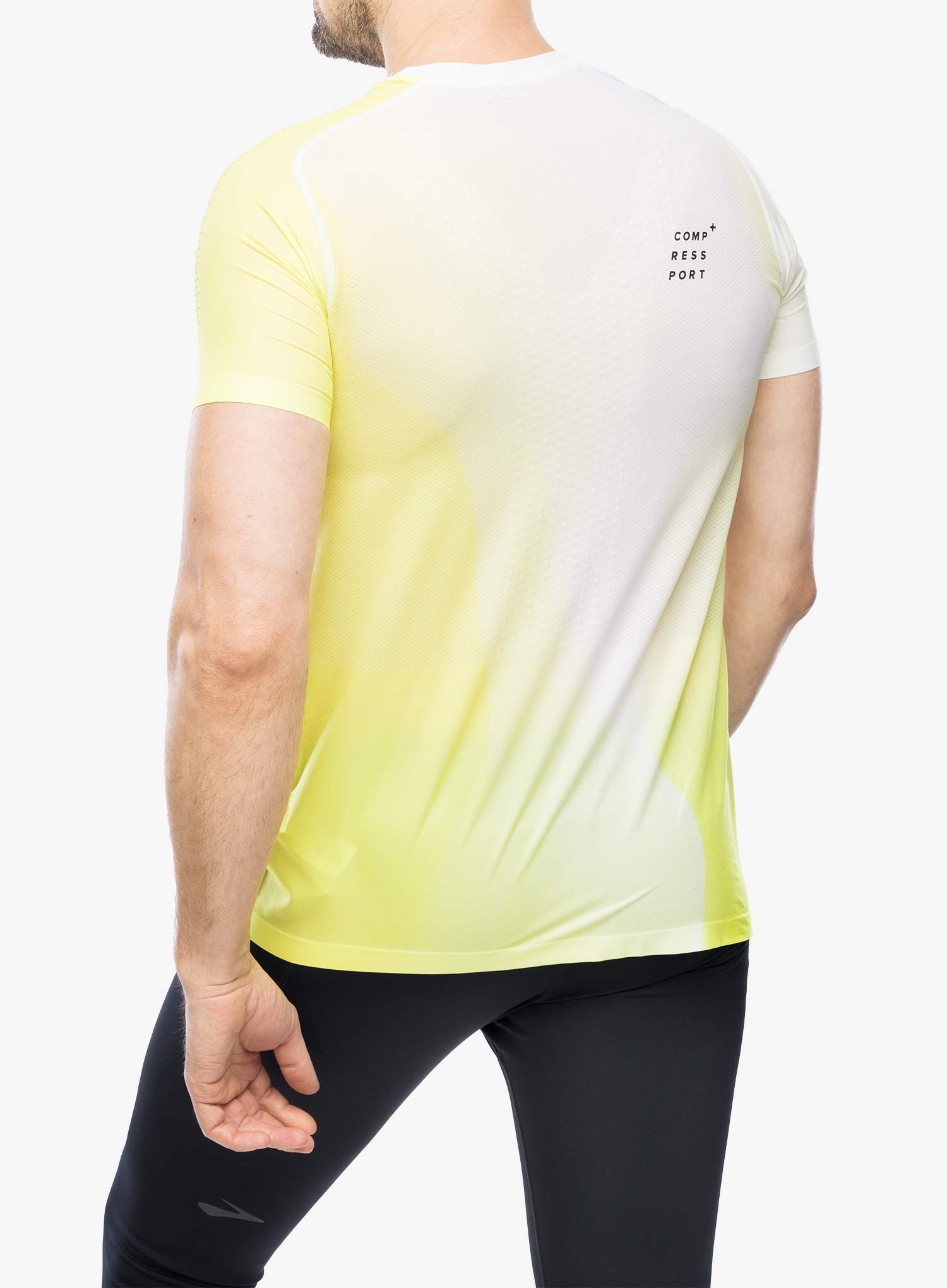 Běžecké tričko Compressport Performance S/S T-Shirt - safe yellow