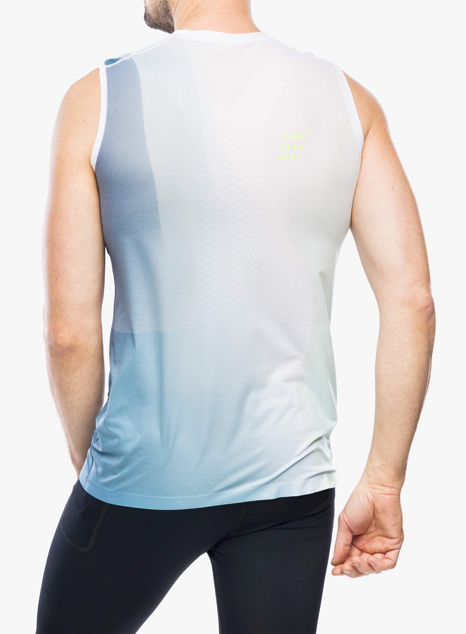 Běžecké tričko Compressport Performance Tank - niagara blue