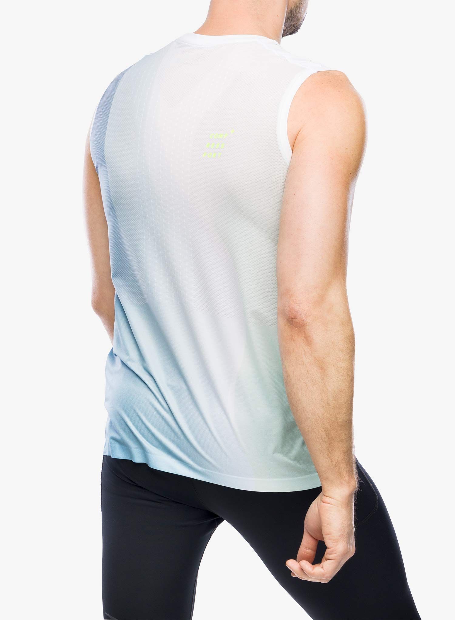Běžecké tričko Compressport Performance Tank - niagara blue