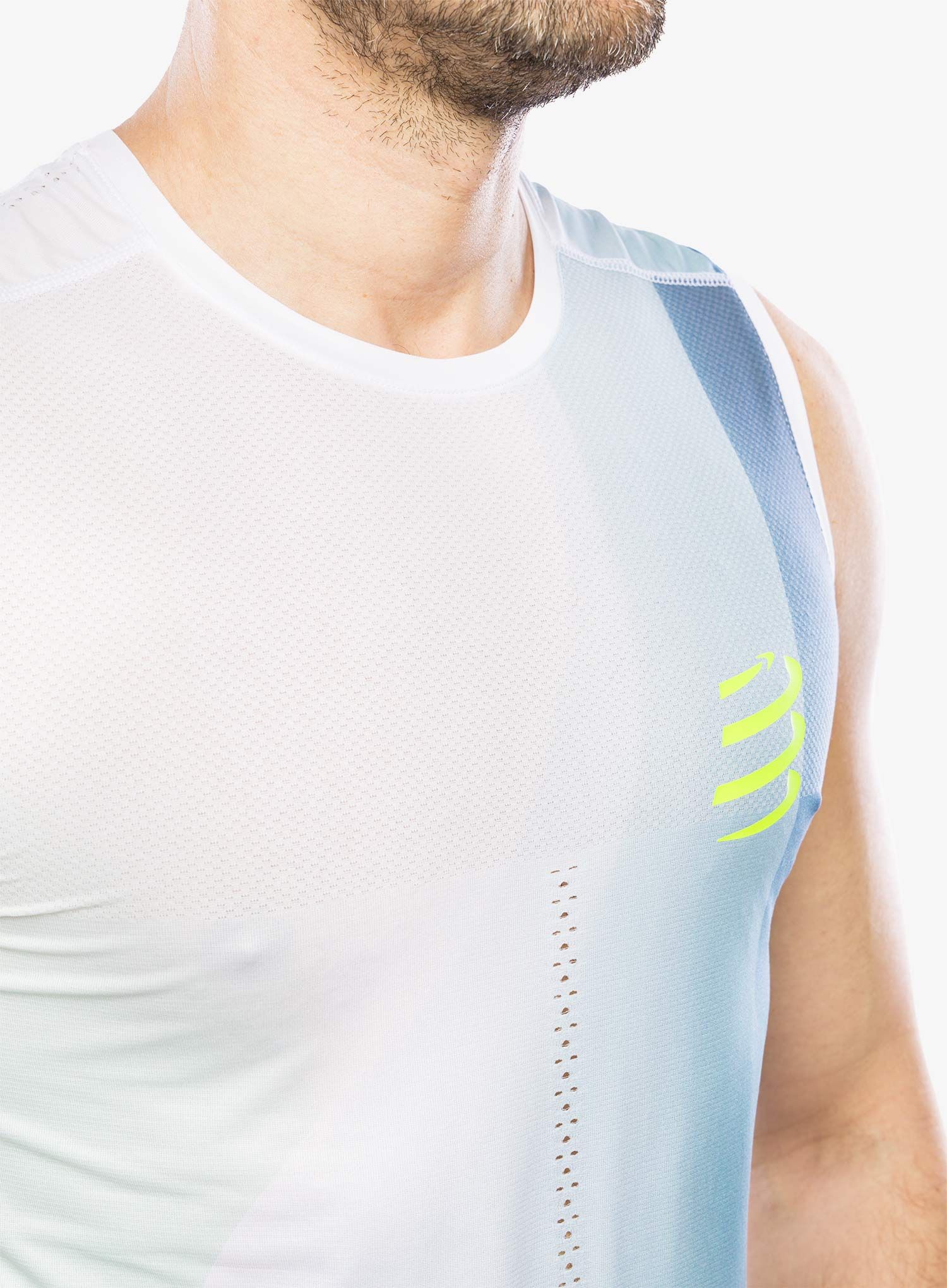 Běžecké tričko Compressport Performance Tank - niagara blue