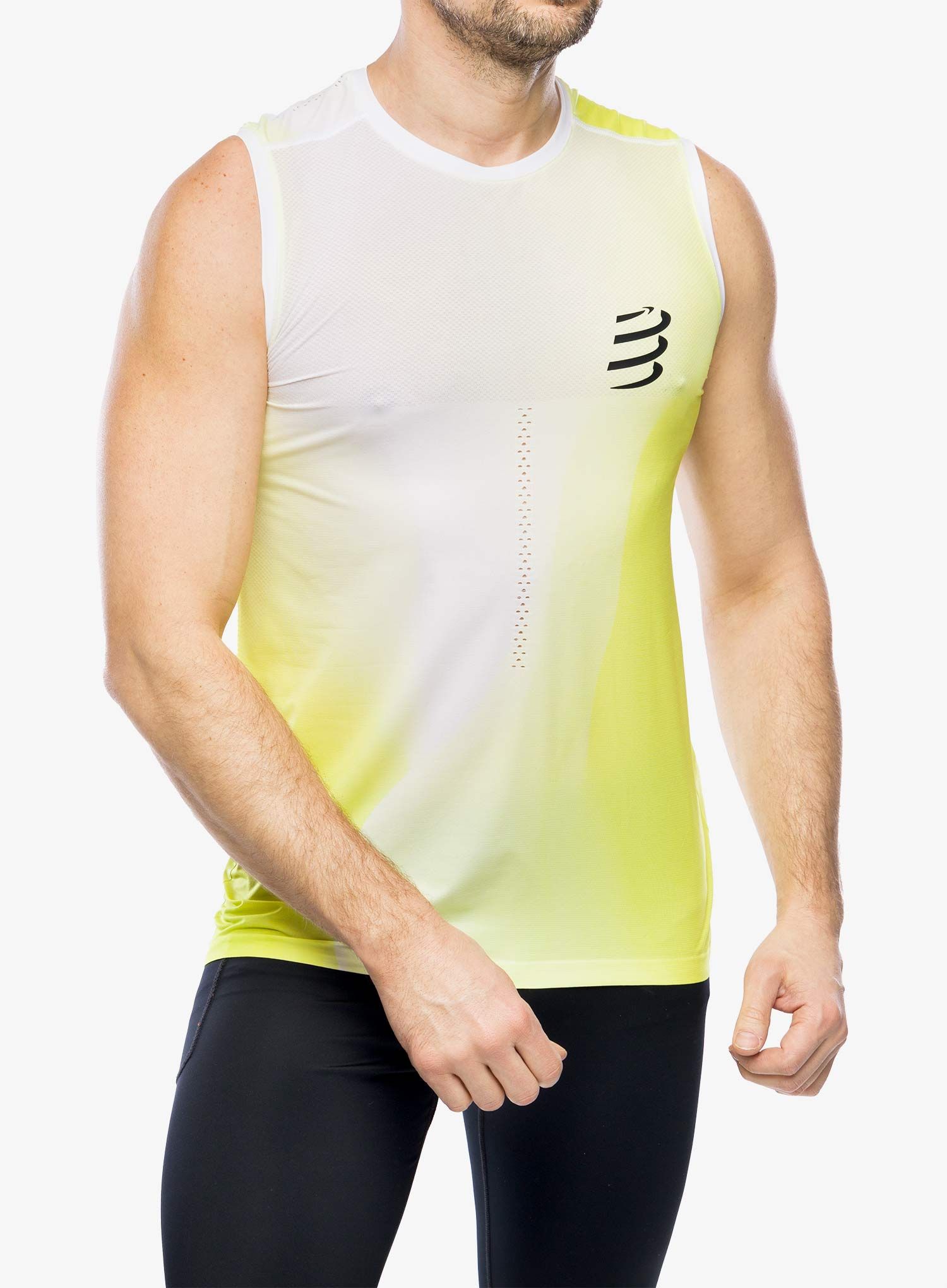 Rychleschnoucí triko Compressport Performance Tank - safe yellow