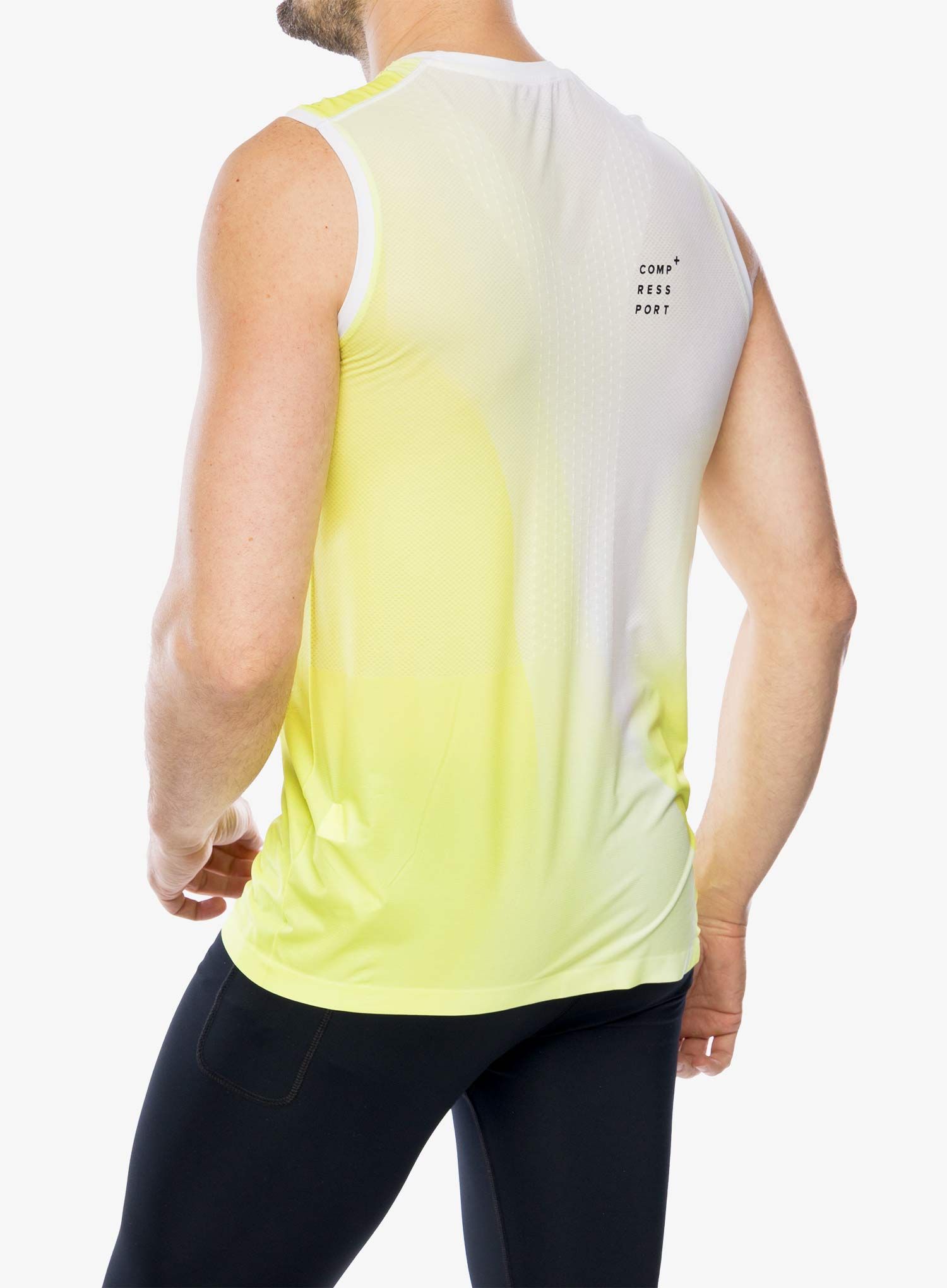 Rychleschnoucí triko Compressport Performance Tank - safe yellow