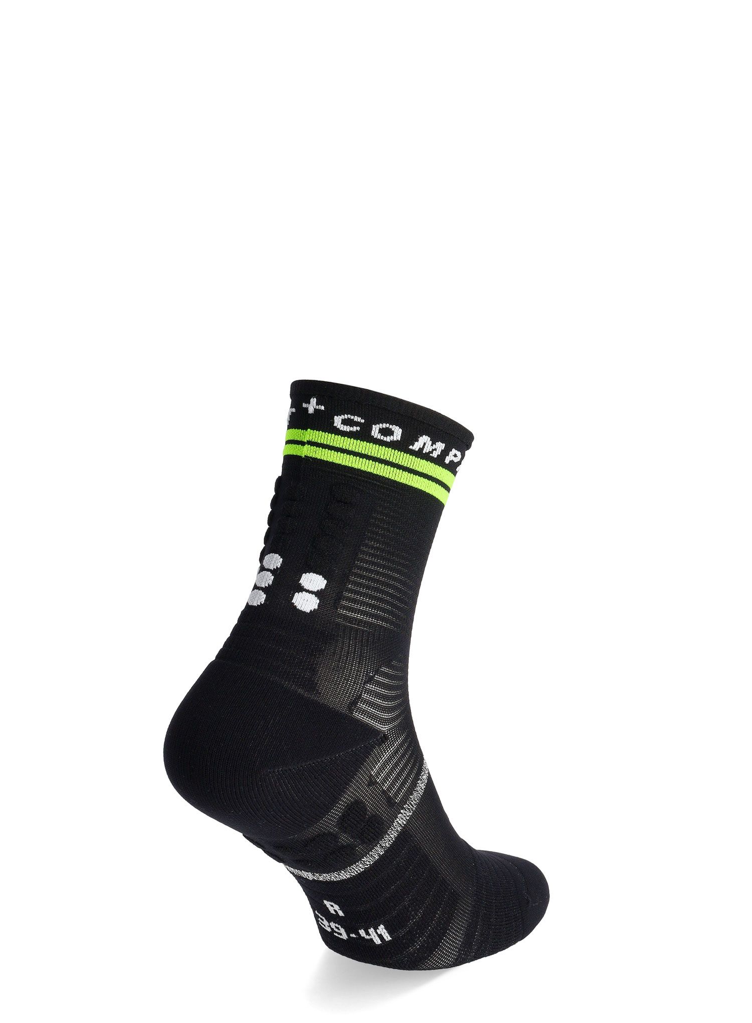 Běžecké ponožky Compressport Pro Marathon Socks V2.0 - black/yellow/neo pink