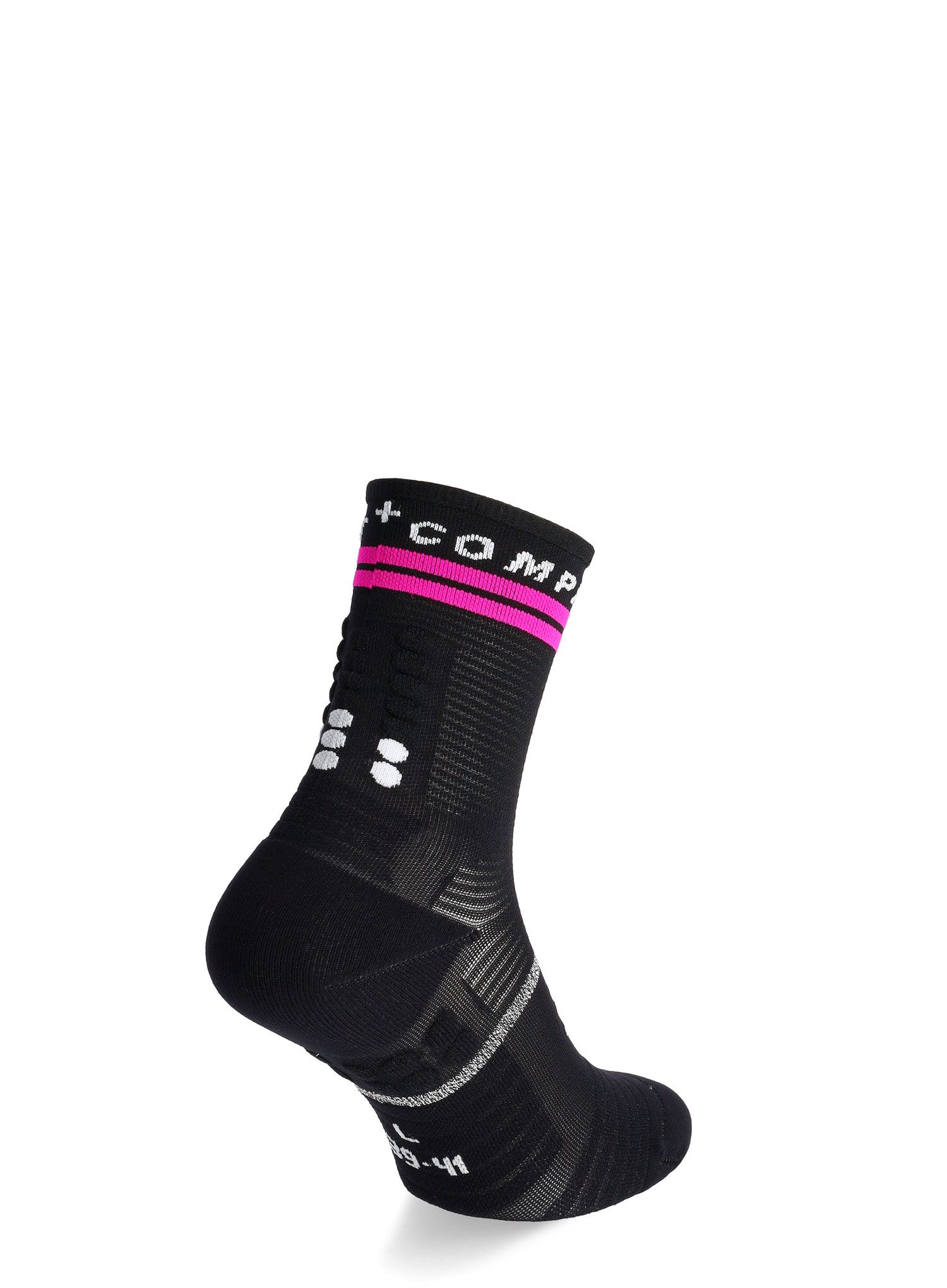 Běžecké ponožky Compressport Pro Marathon Socks V2.0 - black/yellow/neo pink