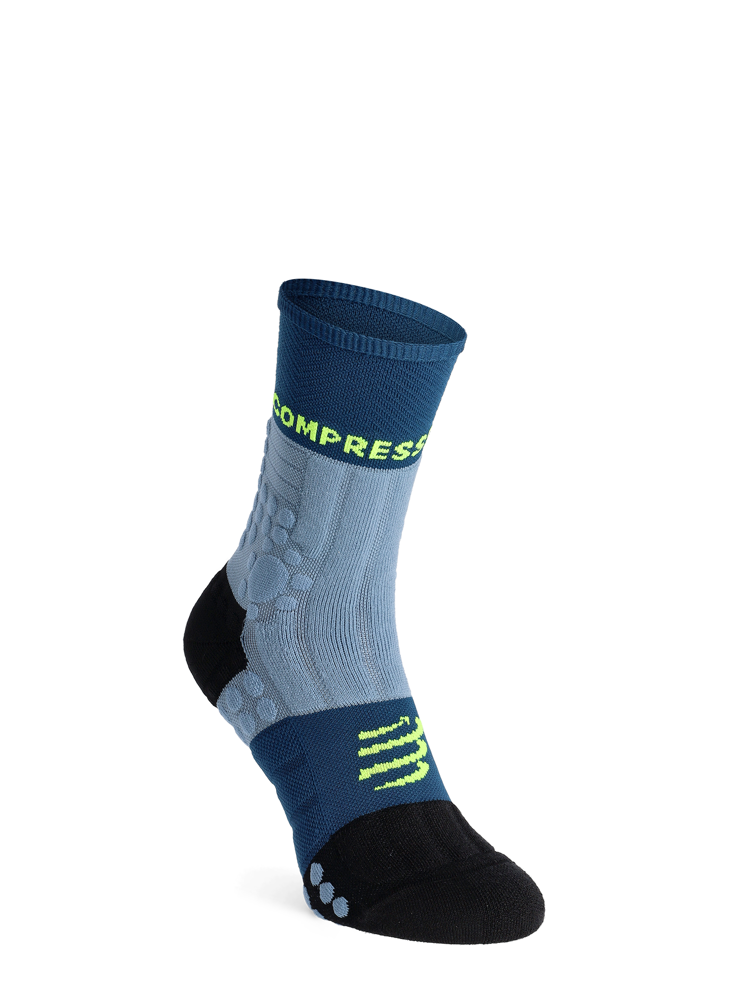 Ponožky na běhání Compressport Pro Racing Socks Winter Trail - denim/poseidon
