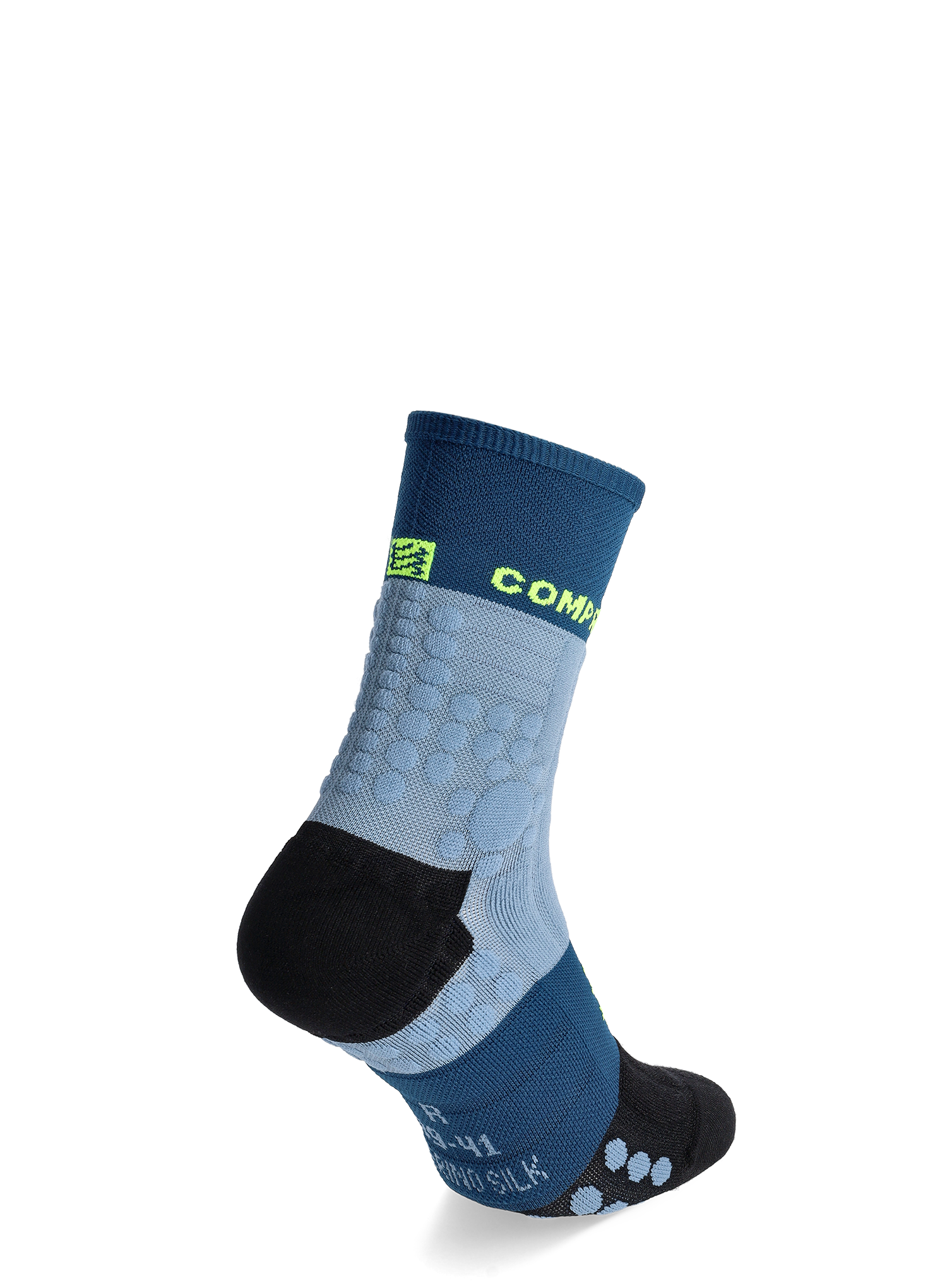Ponožky na běhání Compressport Pro Racing Socks Winter Trail - denim/poseidon
