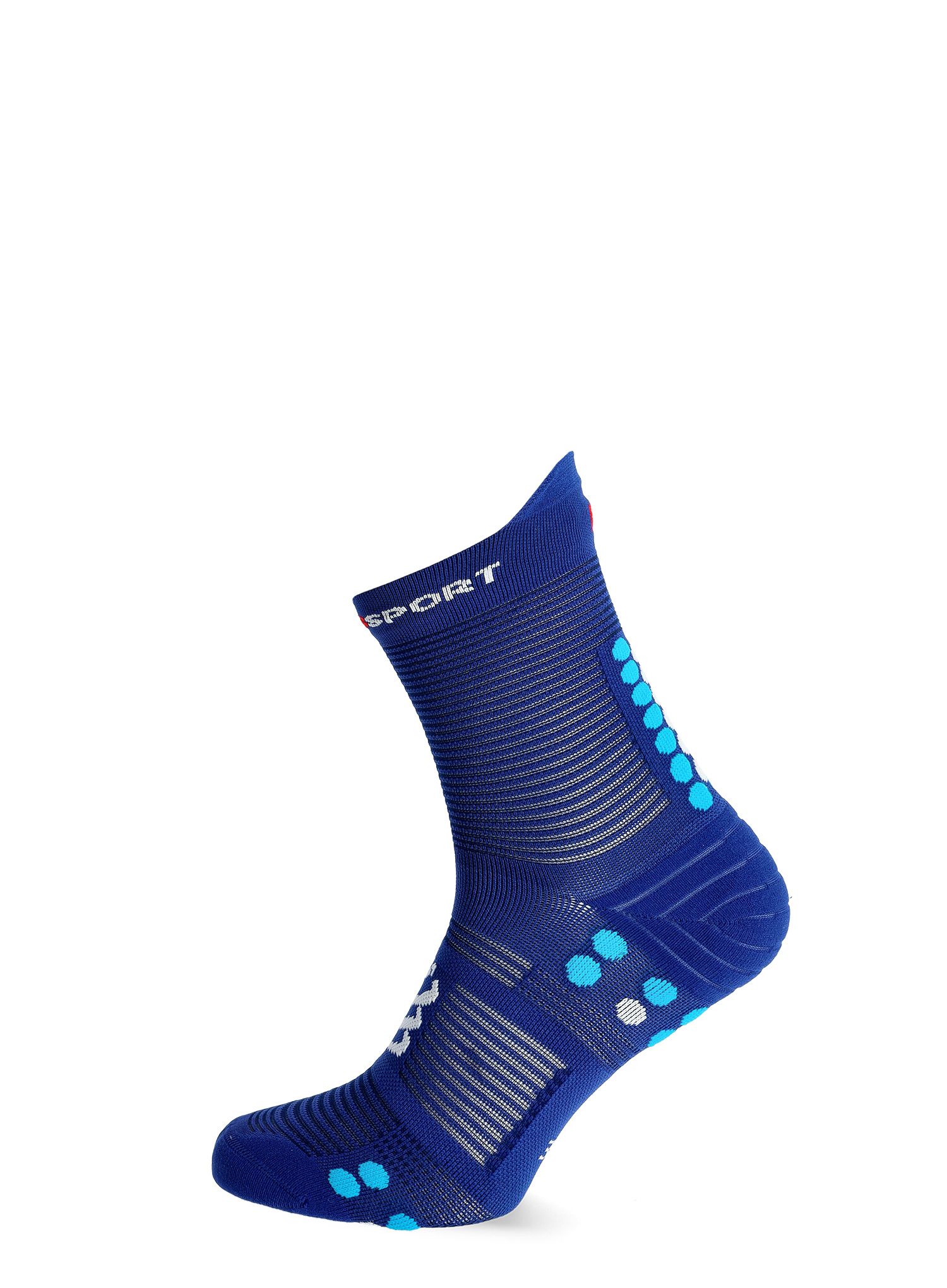 Běžecké ponožky Compressport Pro Racing Socks v4.0 Run High - sodalite/fluo blue