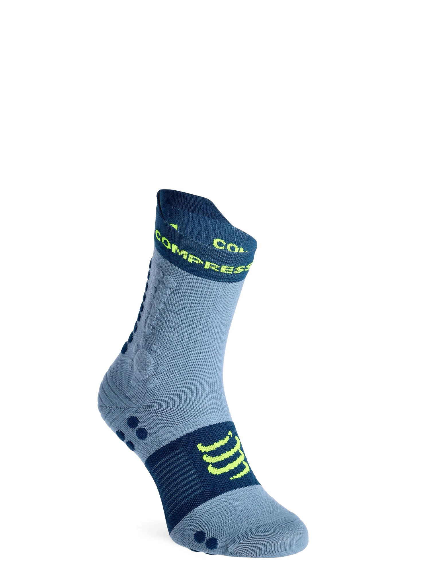 Ponožky na běhání Compressport Pro Racing Socks v4.0 Trail - denim/poseidon